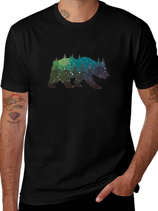 Bear Silhouette Graphic Tee - Mens Black T-Shirt