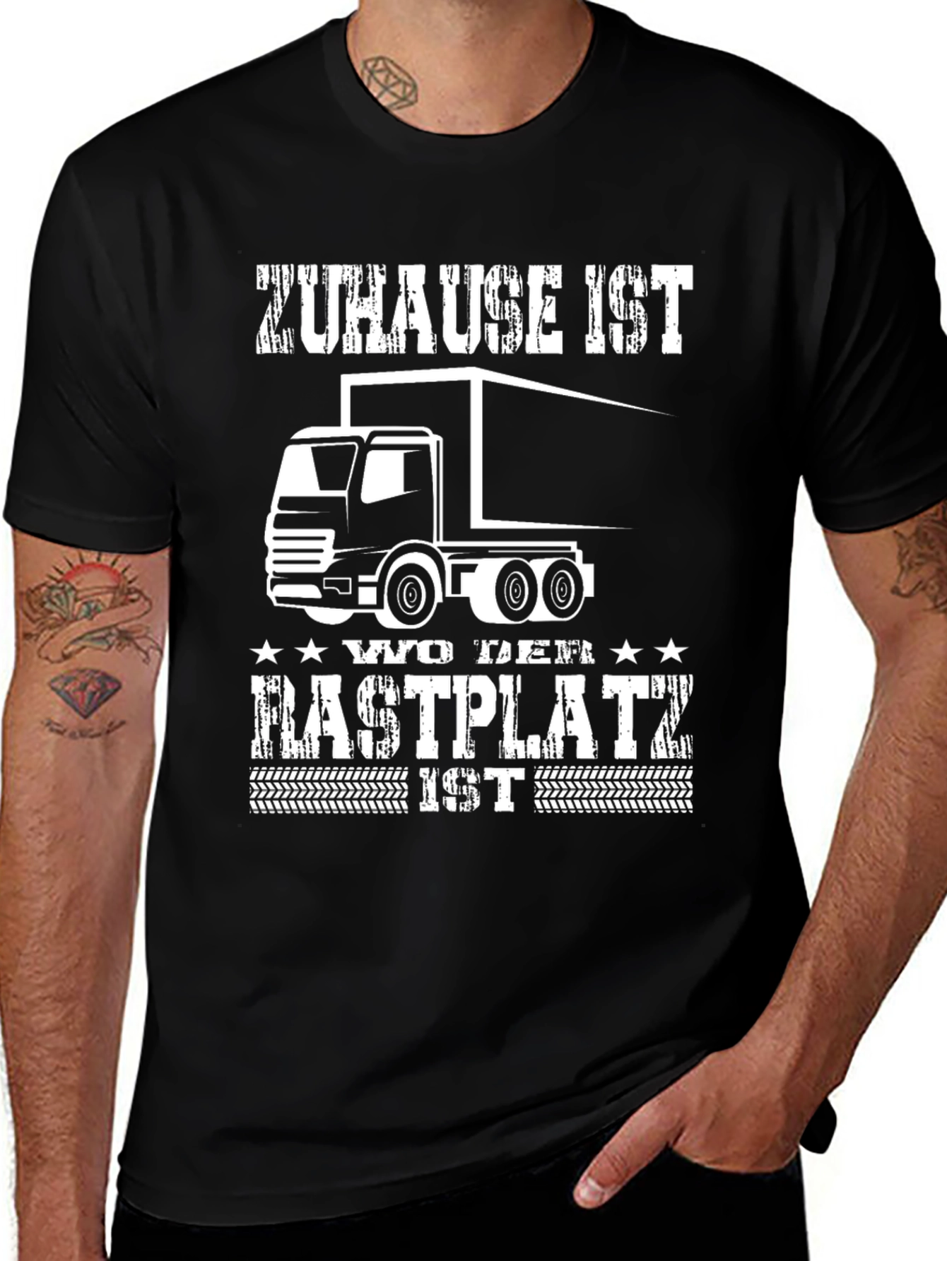 Trucker T-Shirt - Zuhause Ist Wo Der Rastplatz Ist