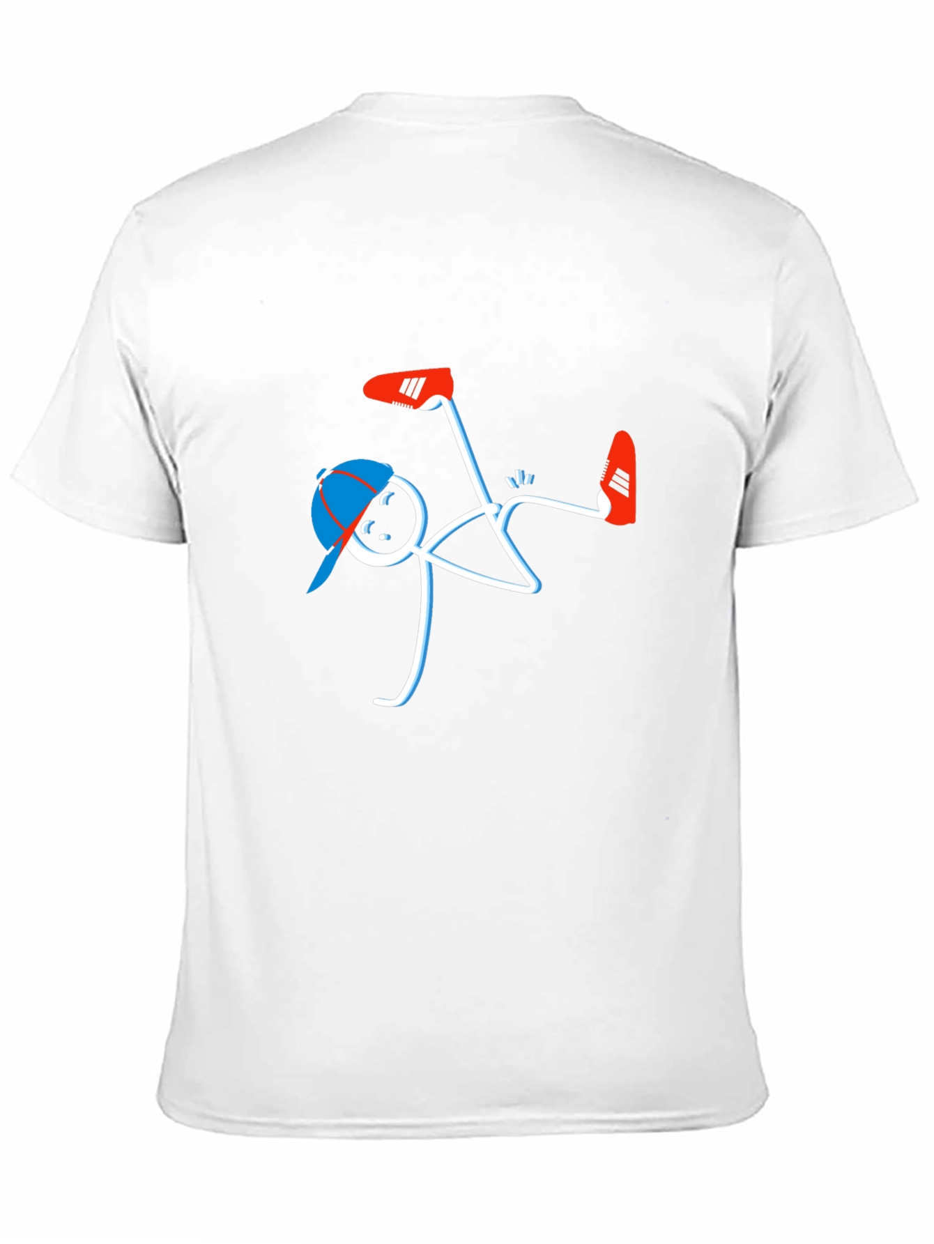 Cool Stick Figure Breakdancer Graphic Tee
