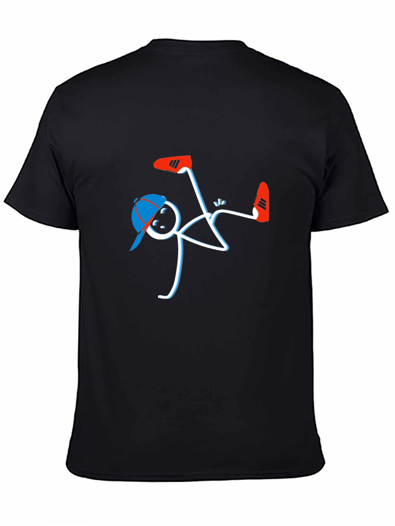 Cool Stick Figure Breakdancer Graphic Tee