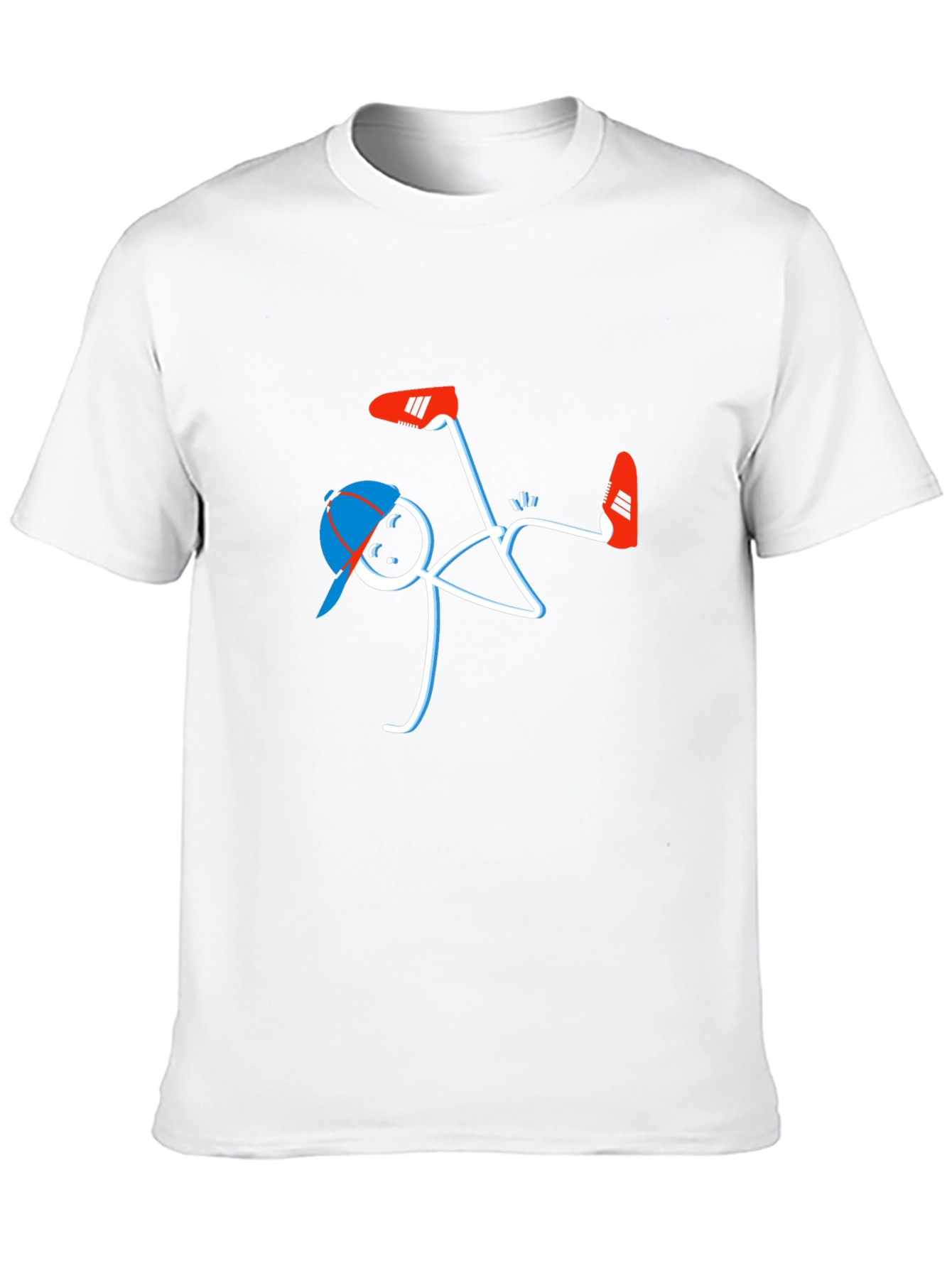 Cool Stick Figure Breakdancer Graphic Tee