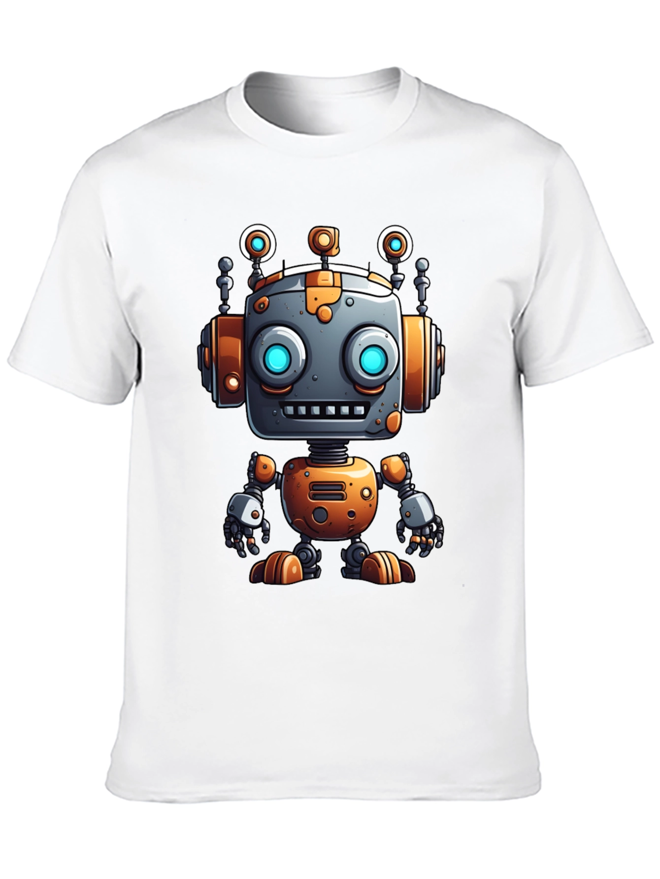 Cool Robot Graphic Tee - Sci-Fi Style