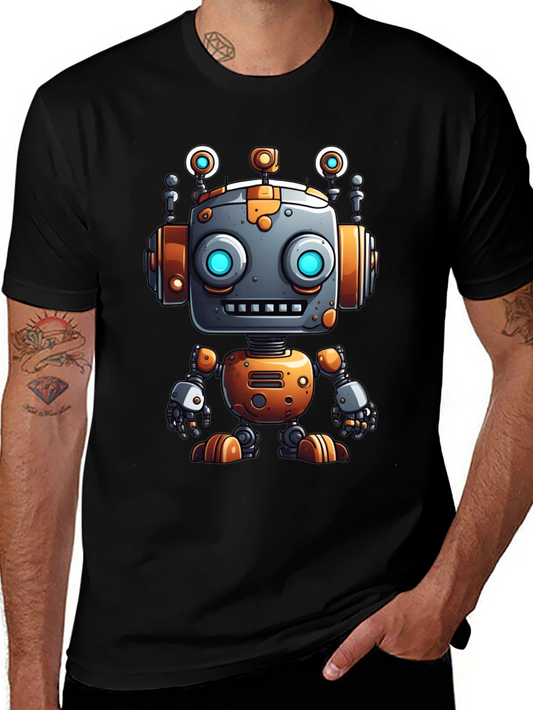 Cool Robot Graphic Tee - Sci-Fi Style