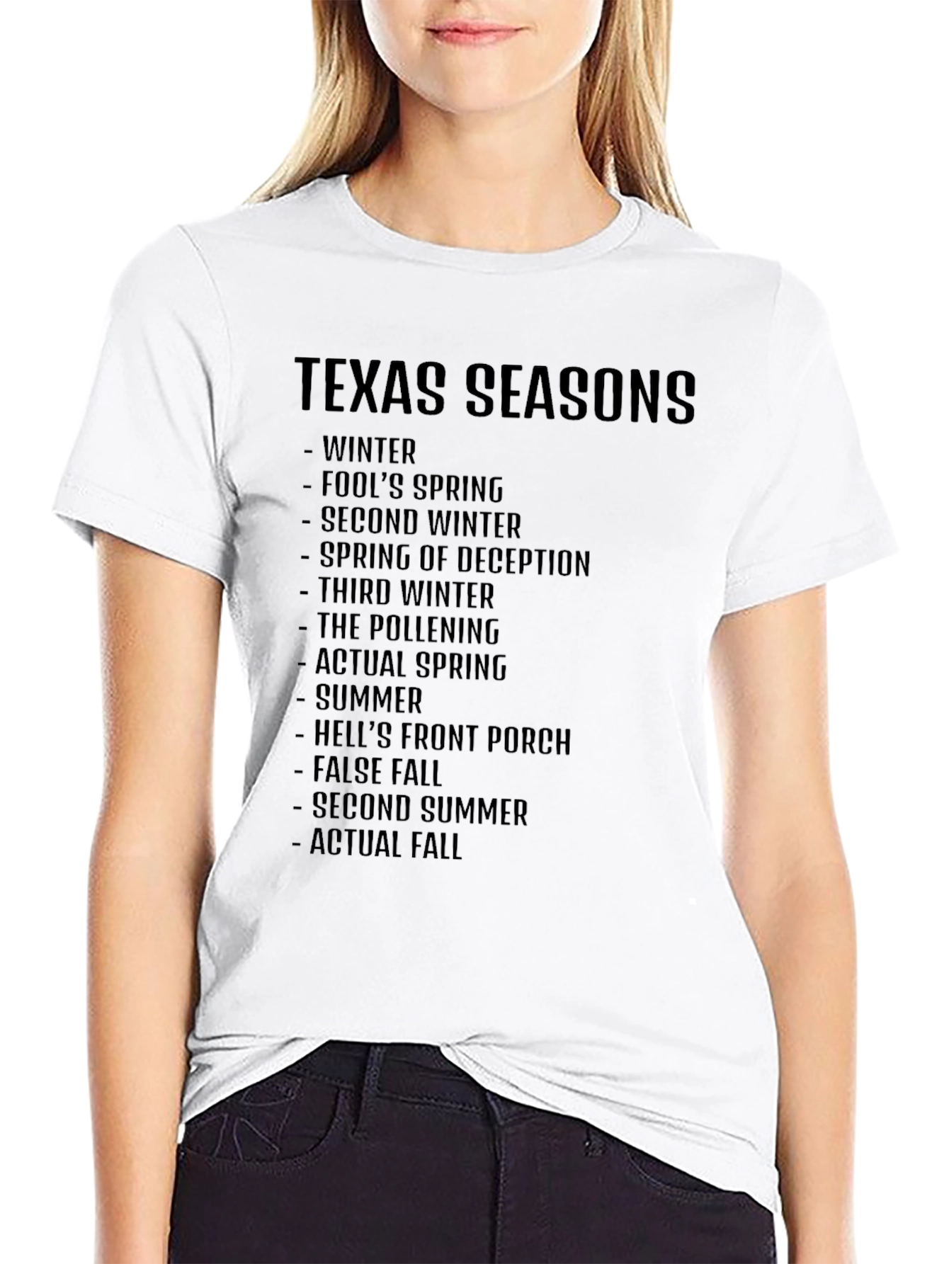 Texas Seasons T-Shirt: Funny Seasonal Graphic Tee
