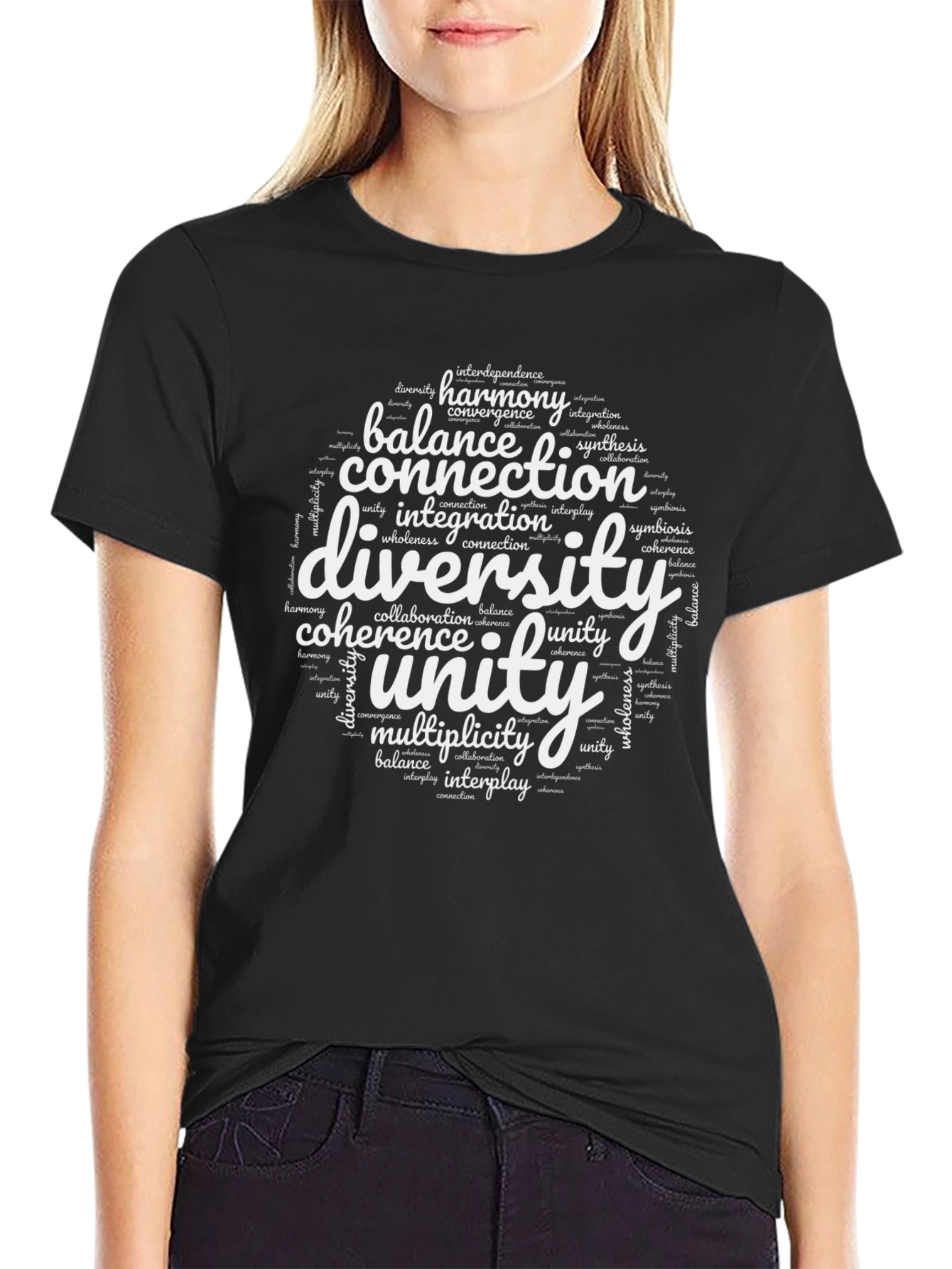 Unity Diversity Harmony Black T-Shirt