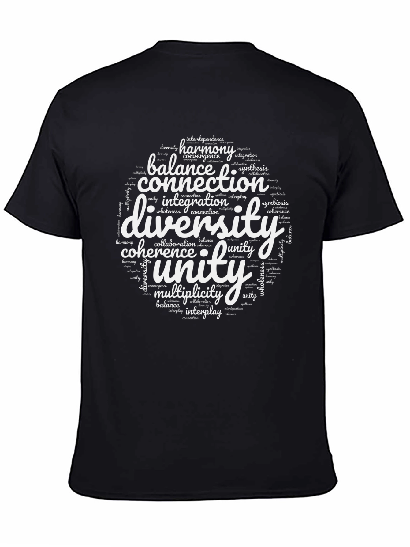 Unity Diversity Harmony Black T-Shirt