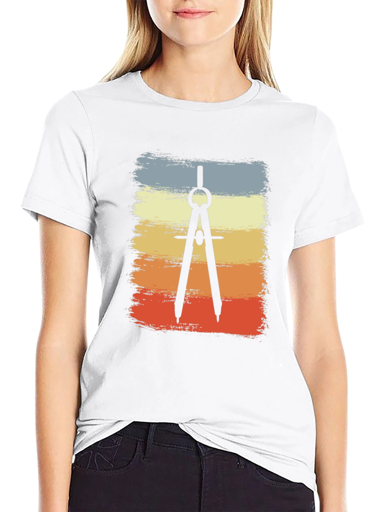 Retro Architect Compass T-Shirt