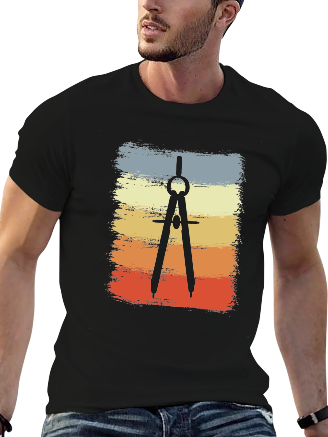 Retro Architect Compass T-Shirt