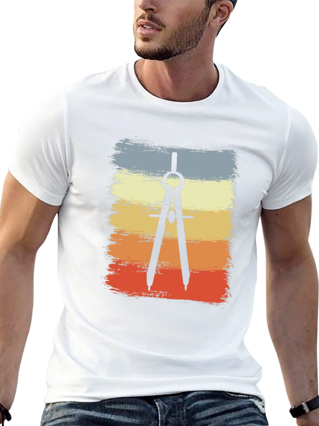 Retro Architect Compass T-Shirt