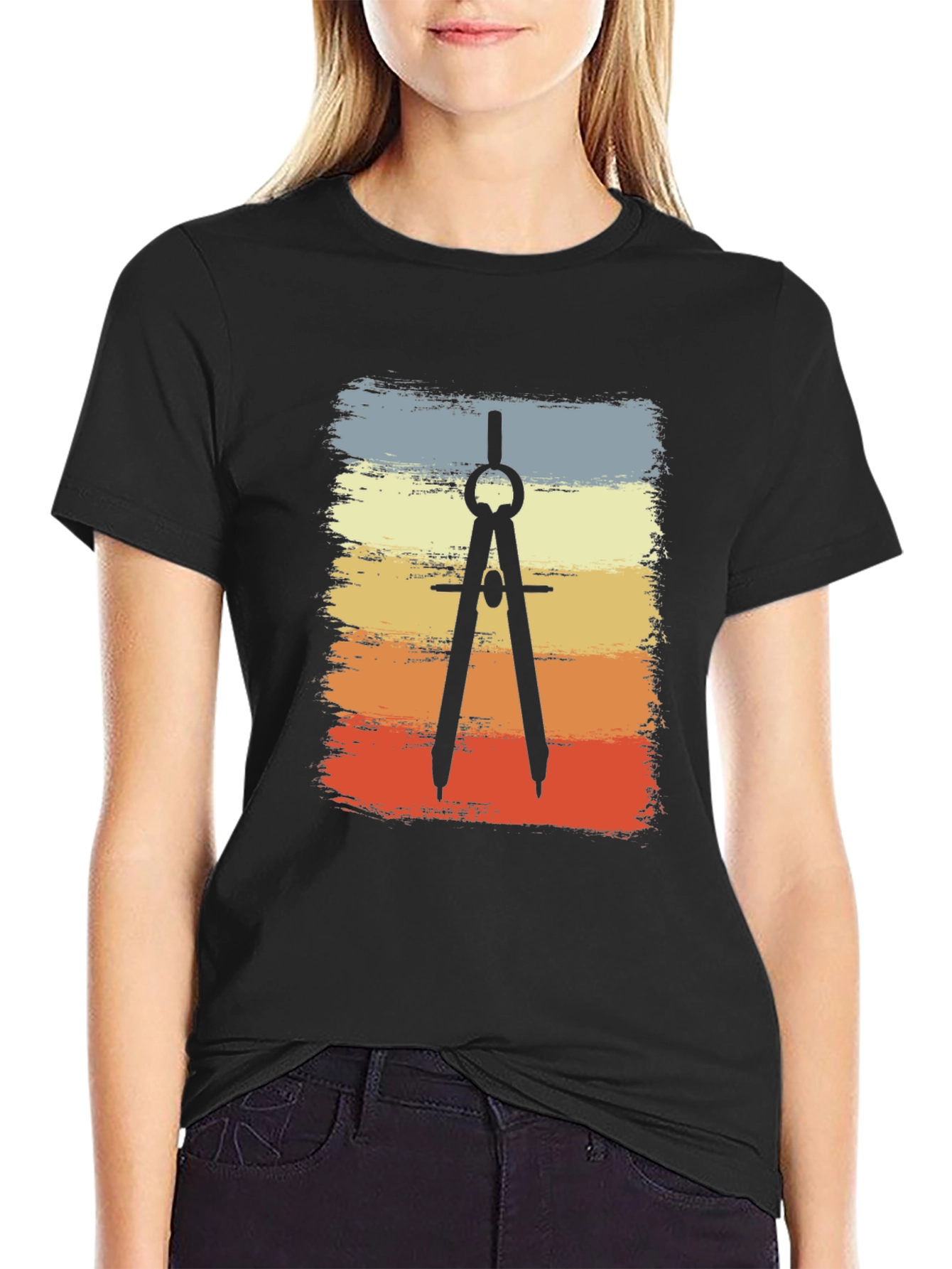 Retro Architect Compass T-Shirt