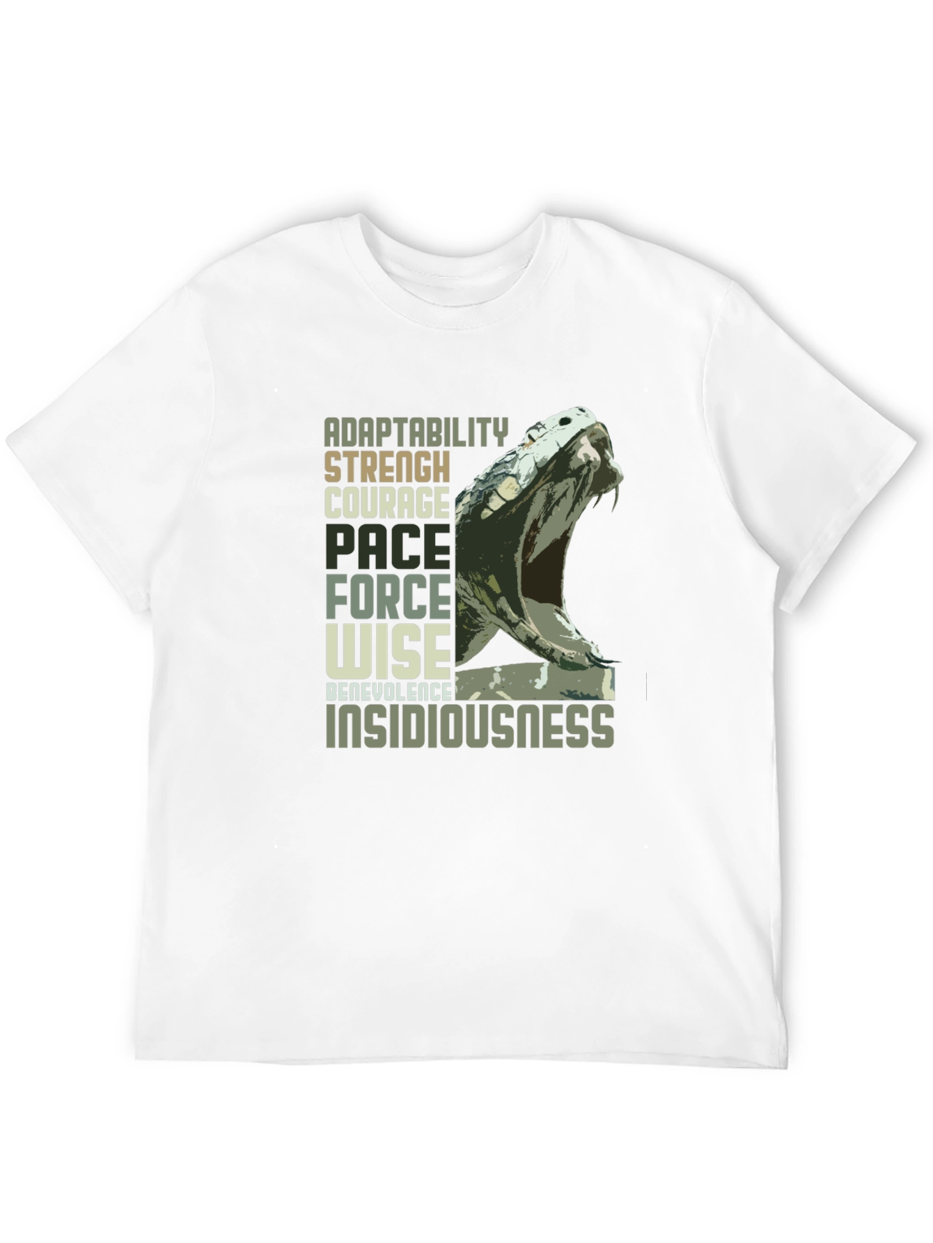 Adaptability Snake Graphic Tee - Black Unisex T-Shirt