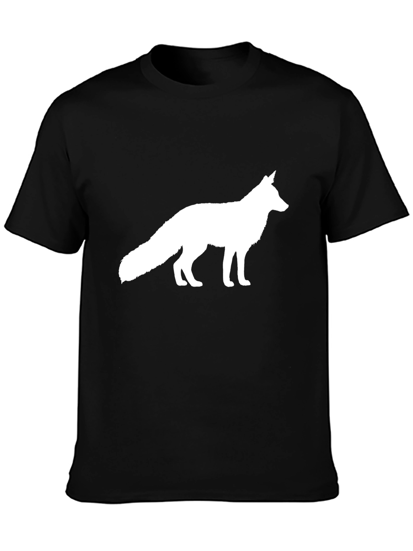 Fox Silhouette Graphic T-Shirt - Black