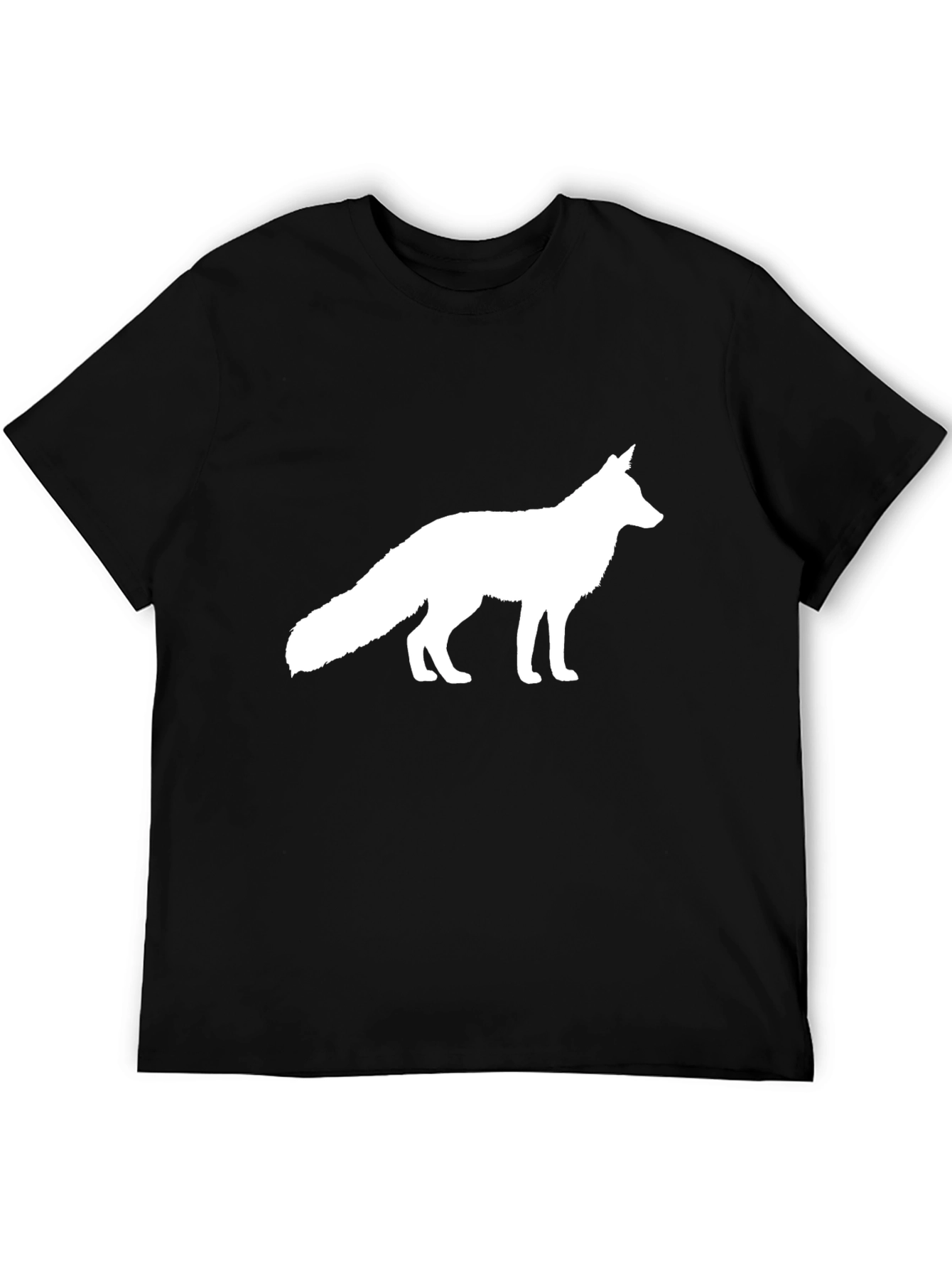 Fox Silhouette Graphic T-Shirt - Black