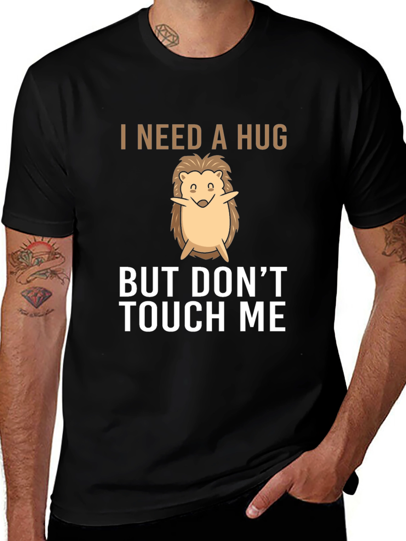 I Need a Hug Hedgehog Graphic T-Shirt