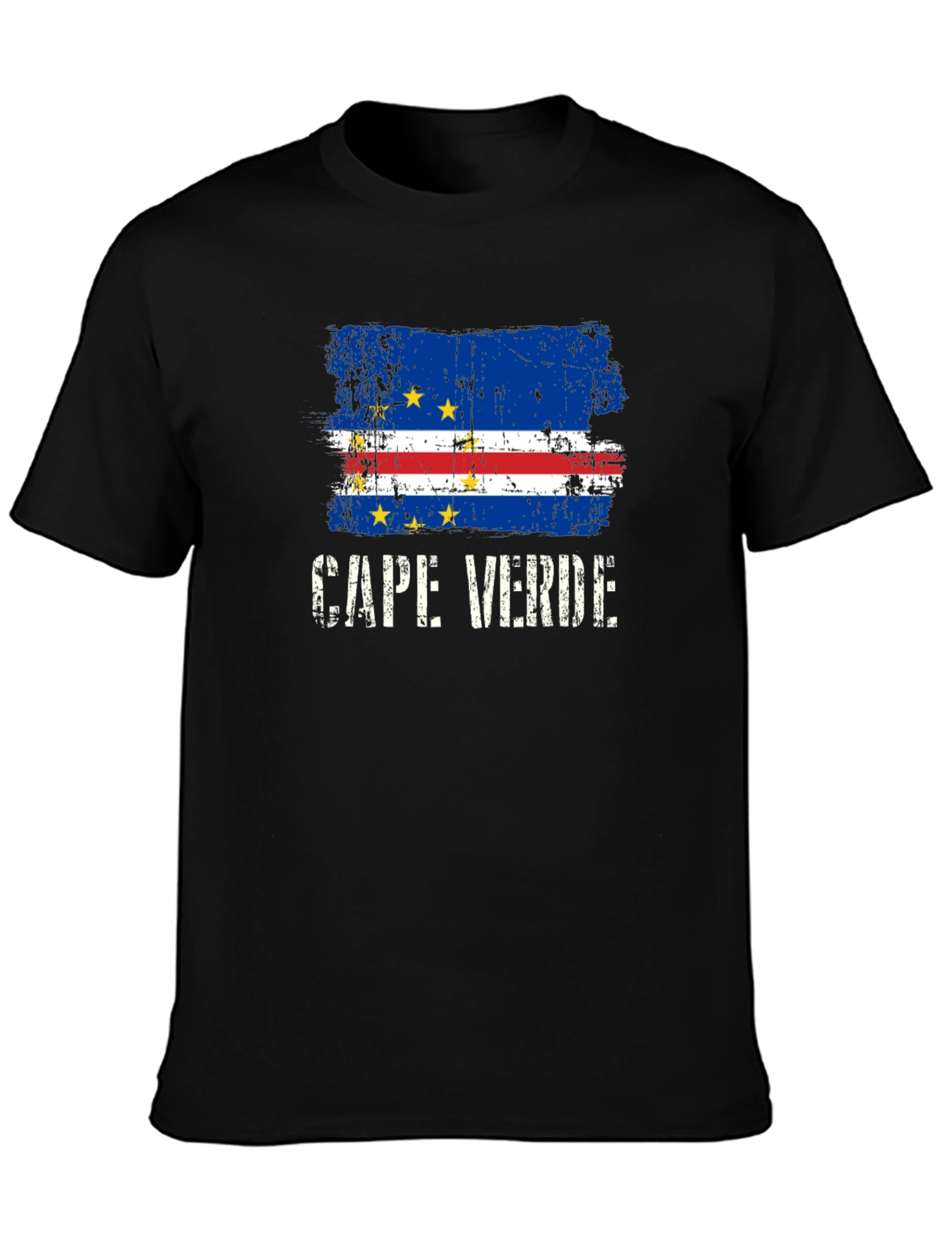 Cape Verde Flag T-Shirt - Black