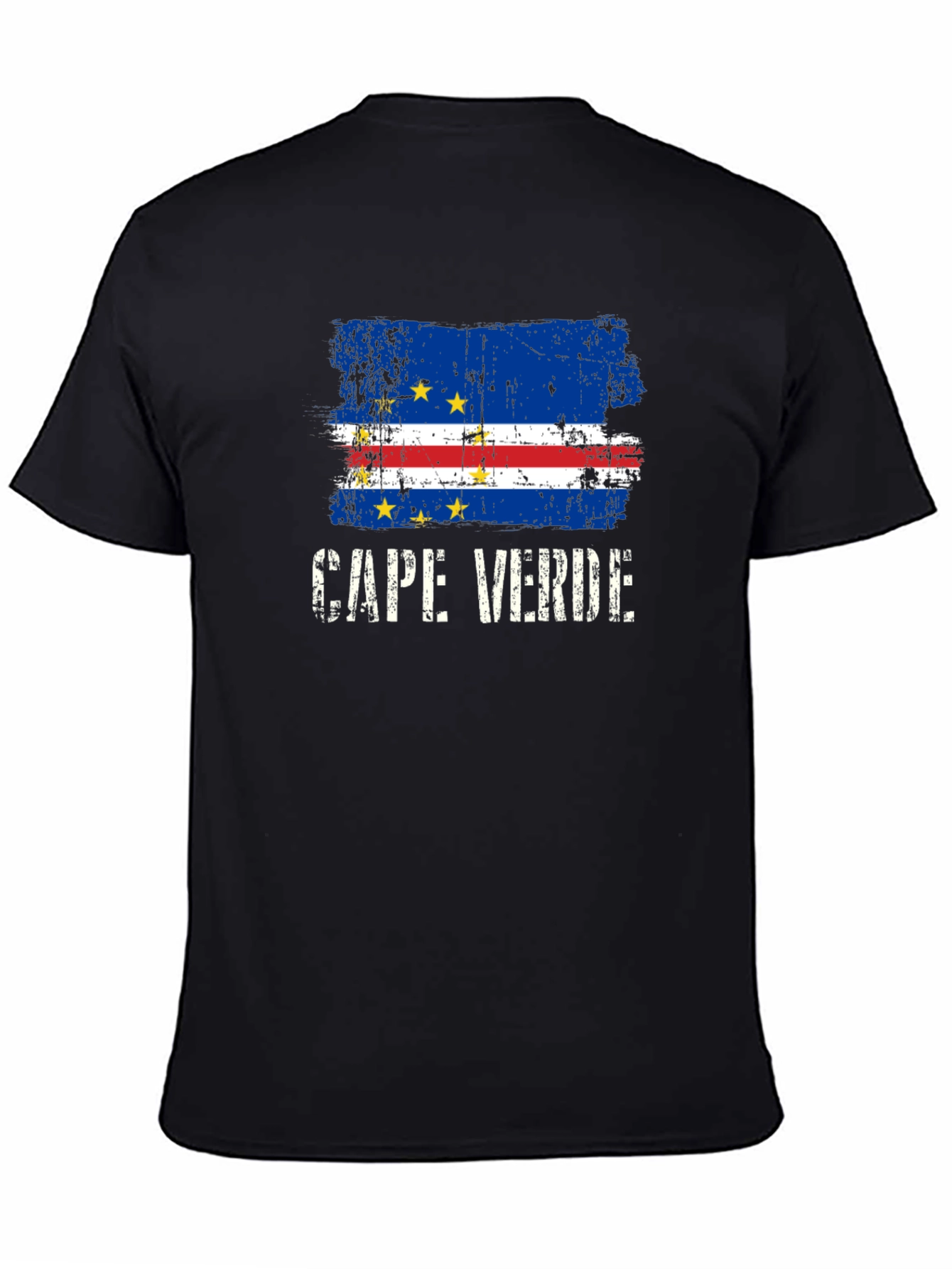 Cape Verde Flag T-Shirt - Black