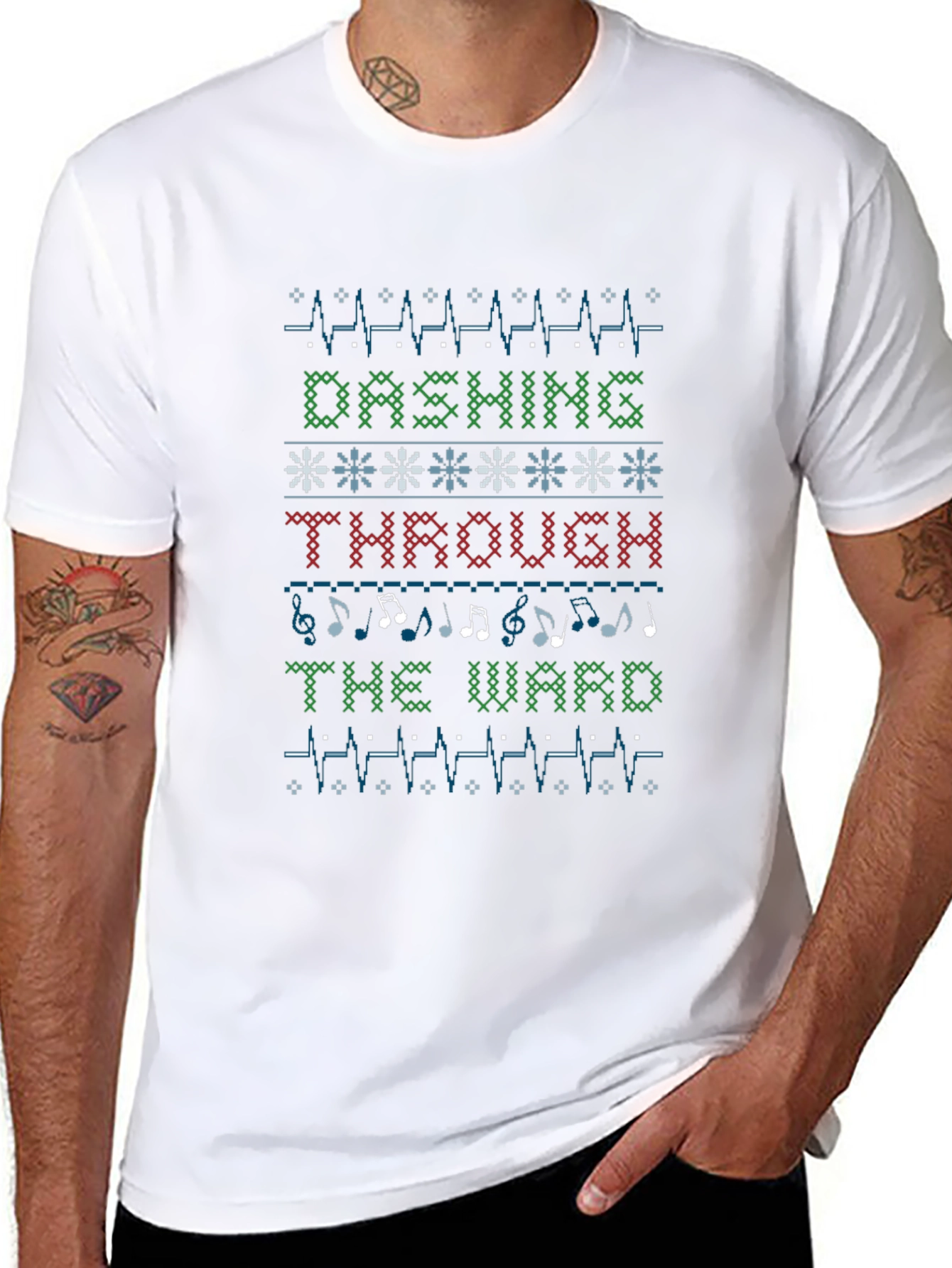 Dashing Through the Ward Ugly Christmas Sweater T-Shirt