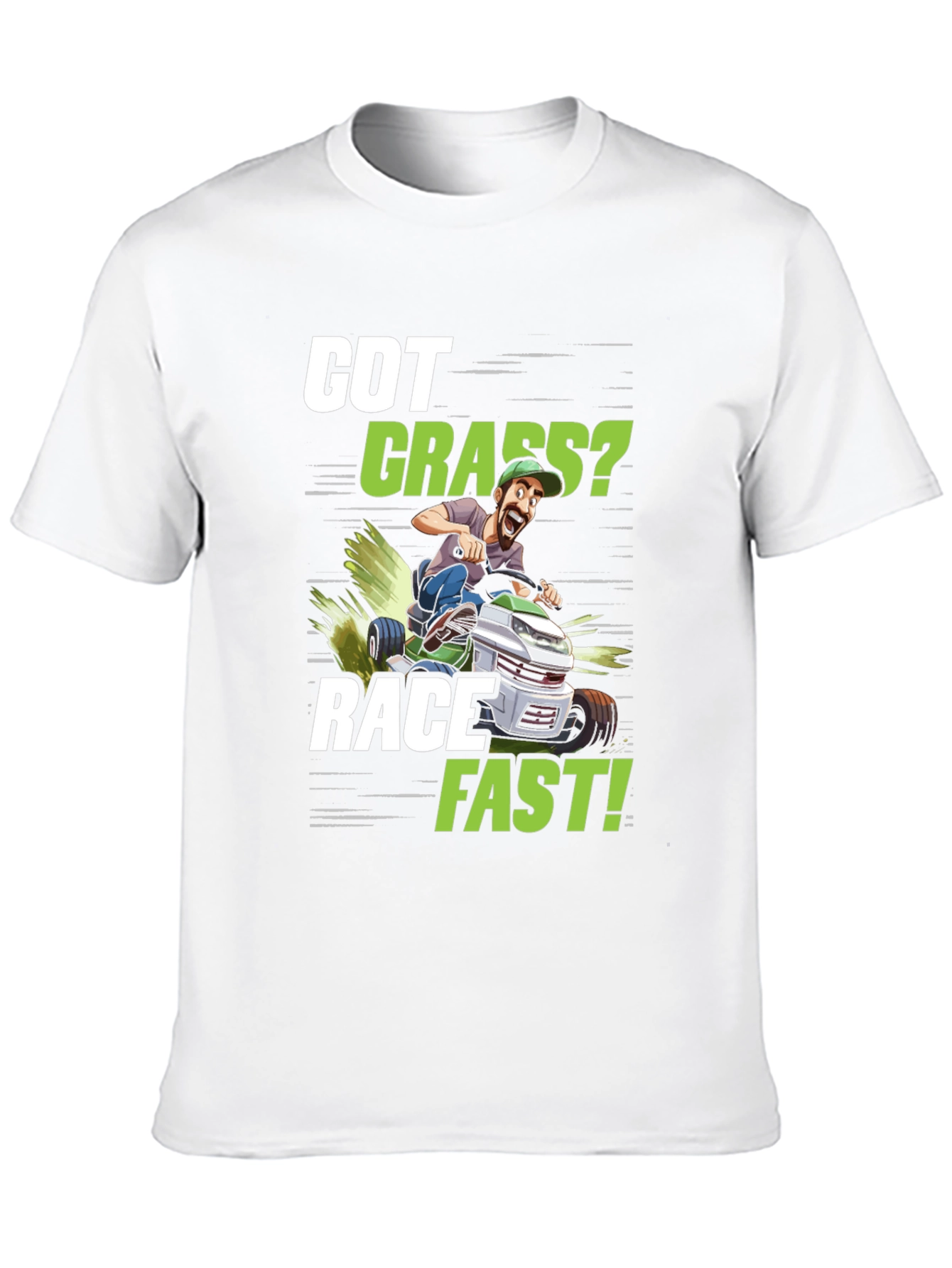 Got Grass? Funny Lawn Mower Racing T-Shirt