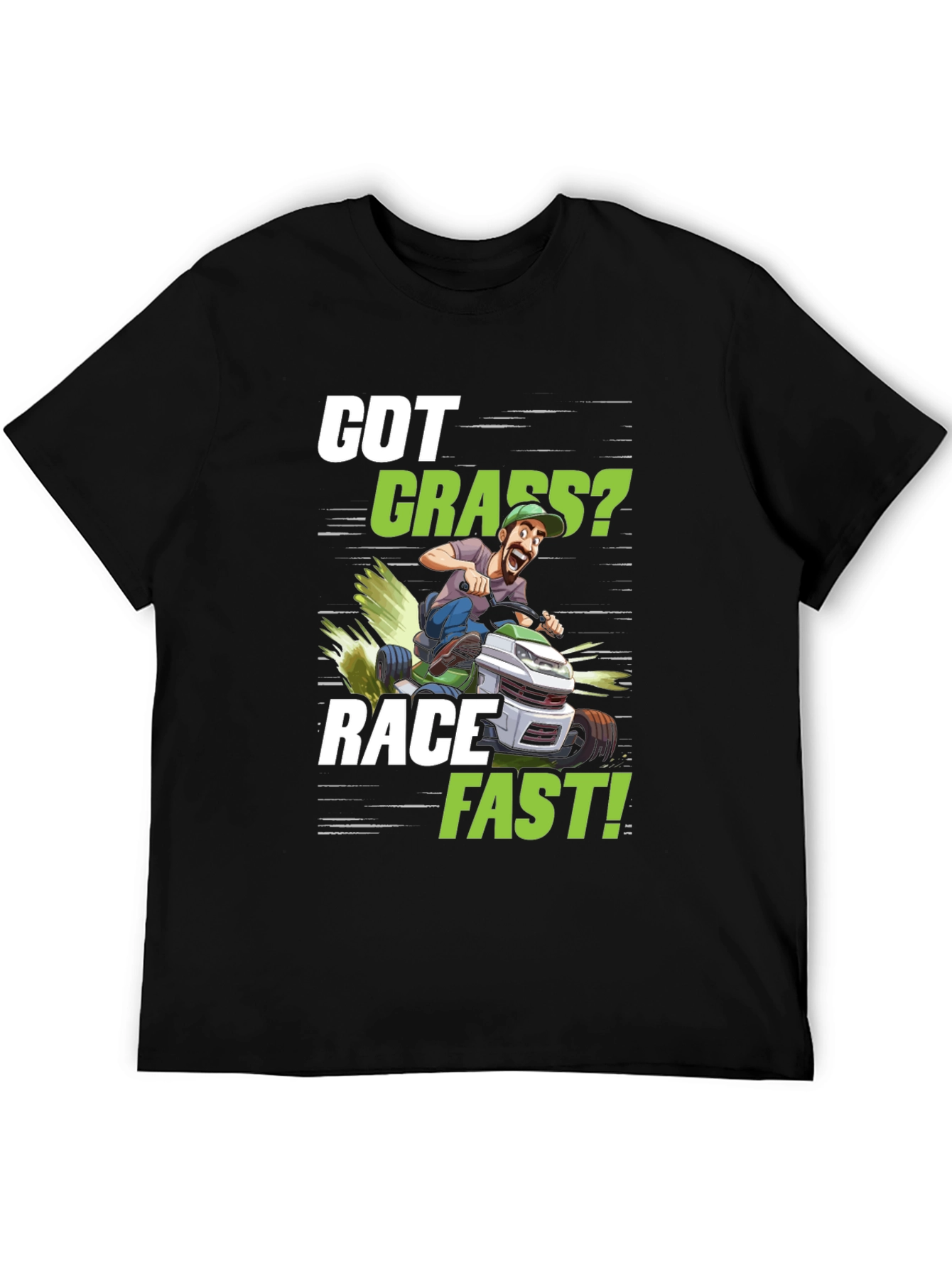 Got Grass? Funny Lawn Mower Racing T-Shirt