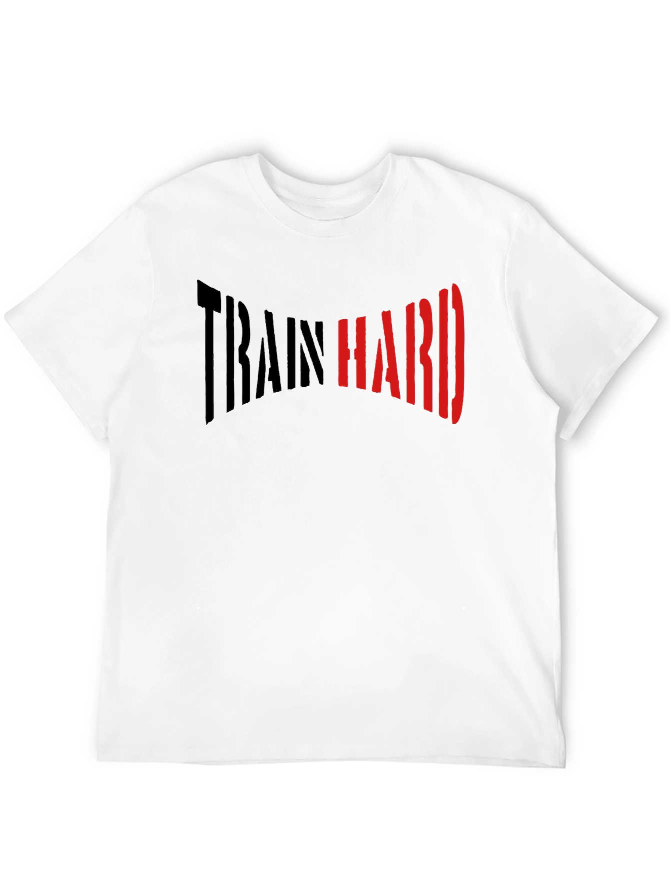 Train Hard Graphic T-Shirt - Motivational Workout Tee
