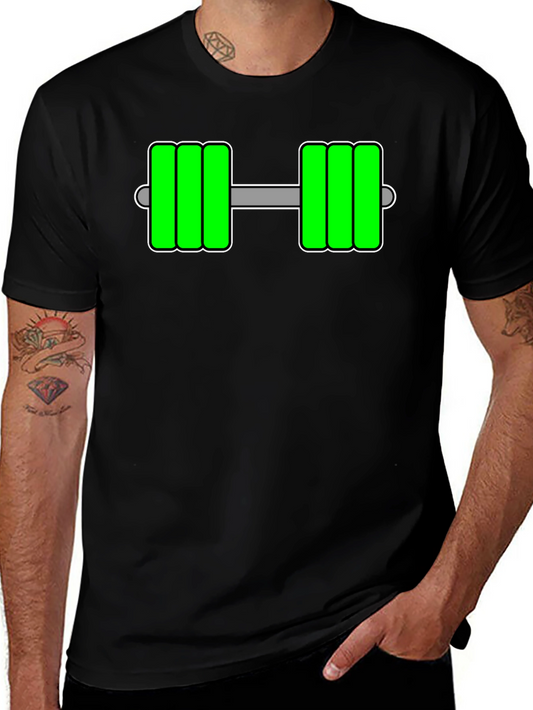 Green Dumbbell Graphic T-Shirt - Fitness Apparel