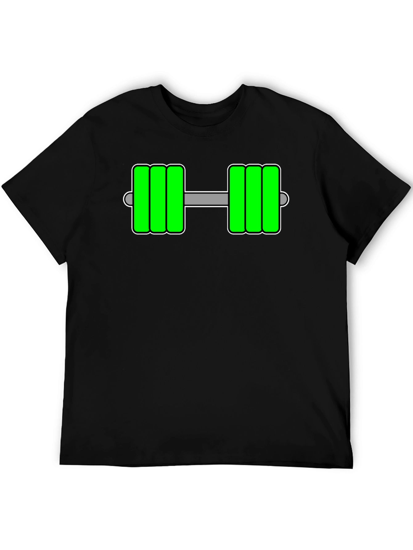 Green Dumbbell Graphic T-Shirt - Fitness Apparel