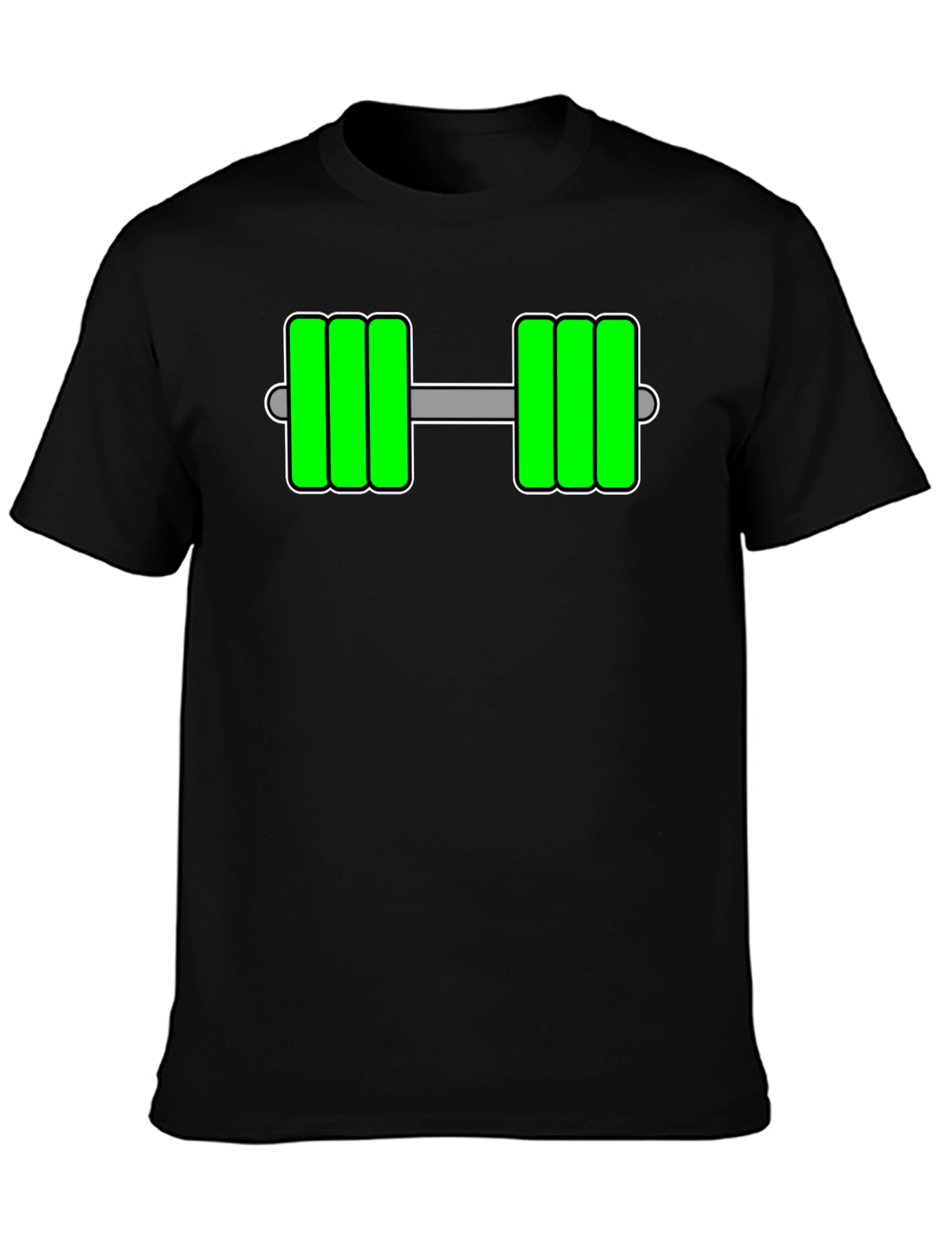 Green Dumbbell Graphic T-Shirt - Fitness Apparel