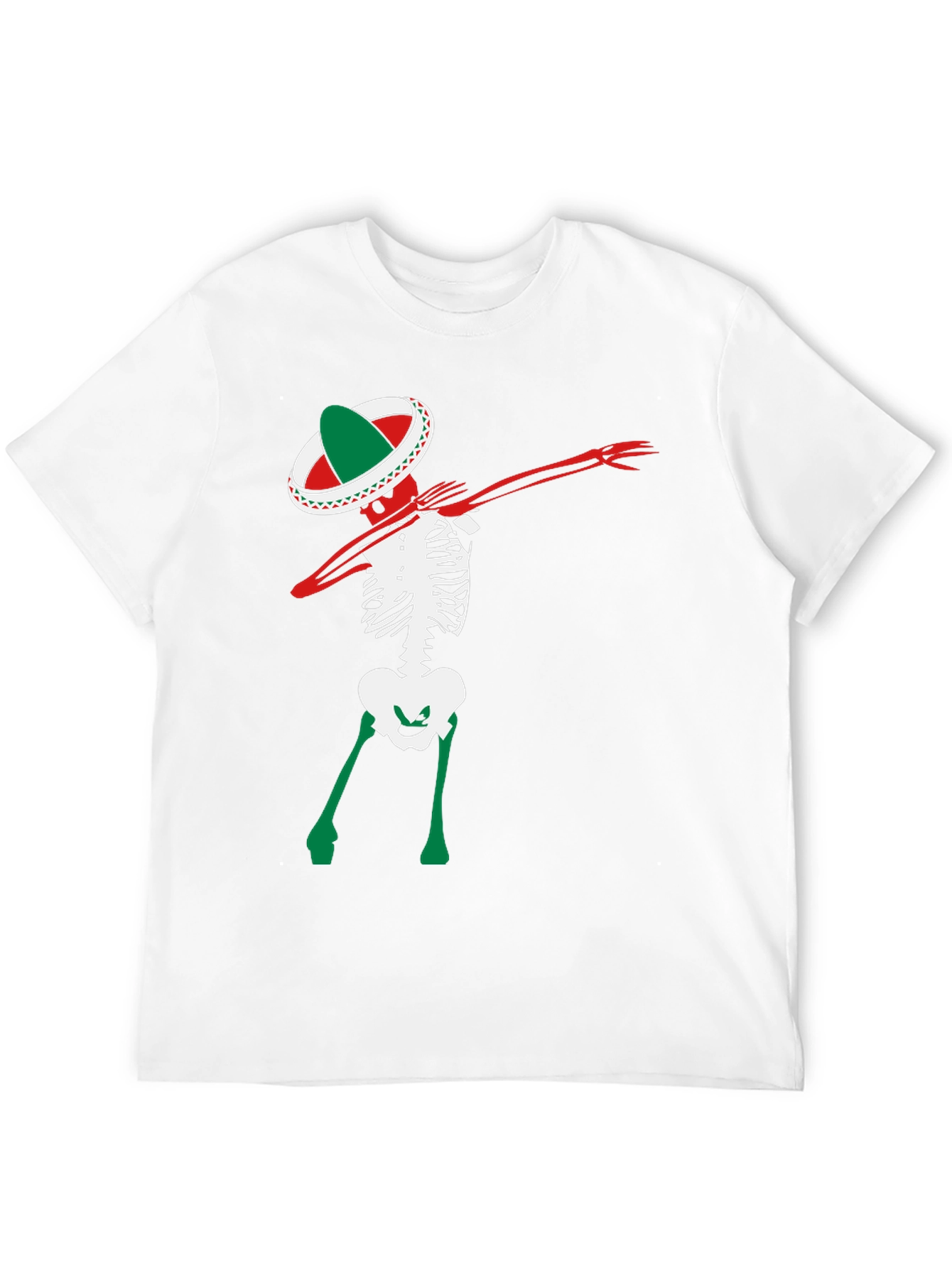 Dabbing Skeleton Sombrero Tee - Fiesta Time!