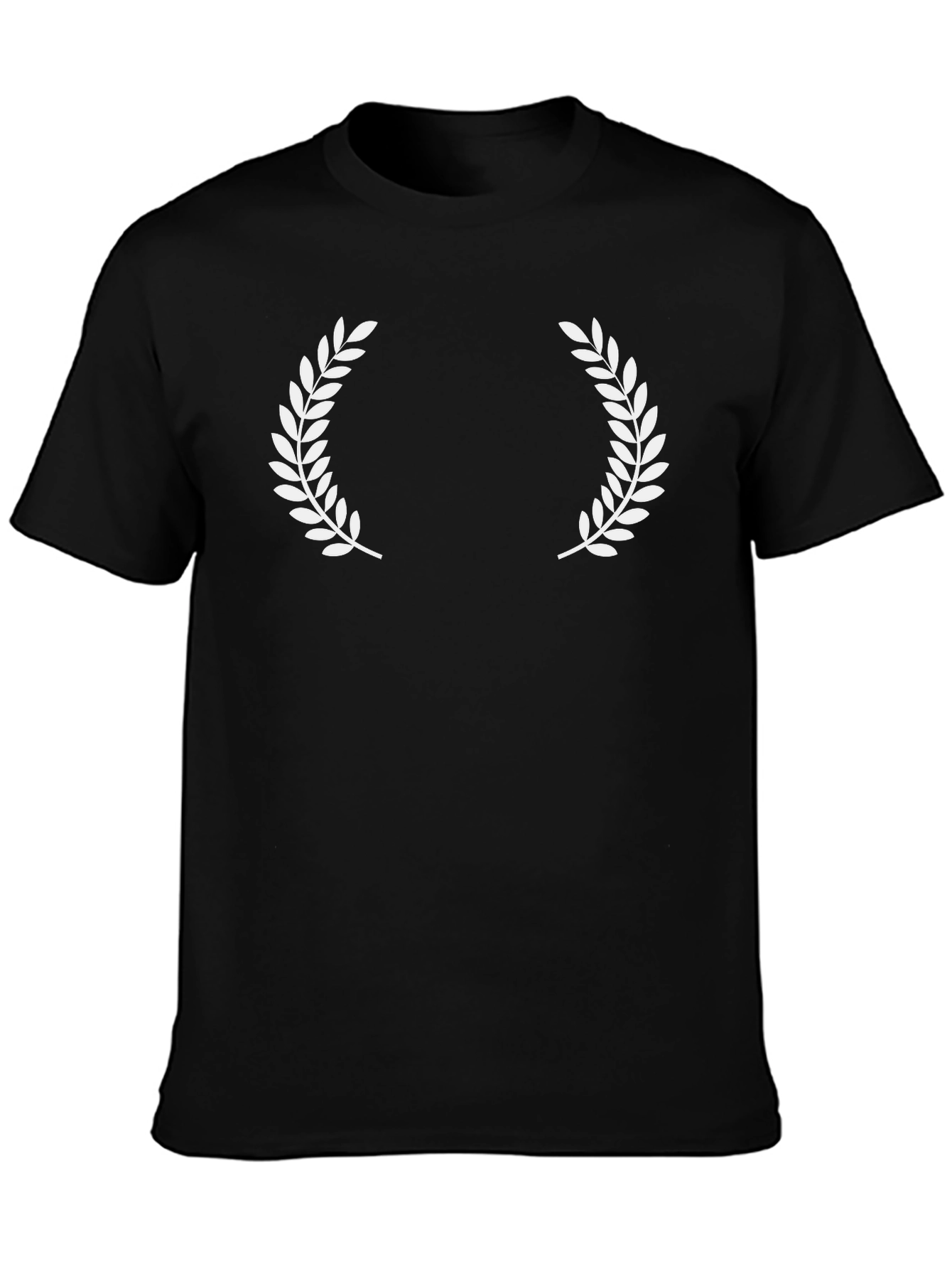 Laurel Wreath Black T-Shirt - Classic Design