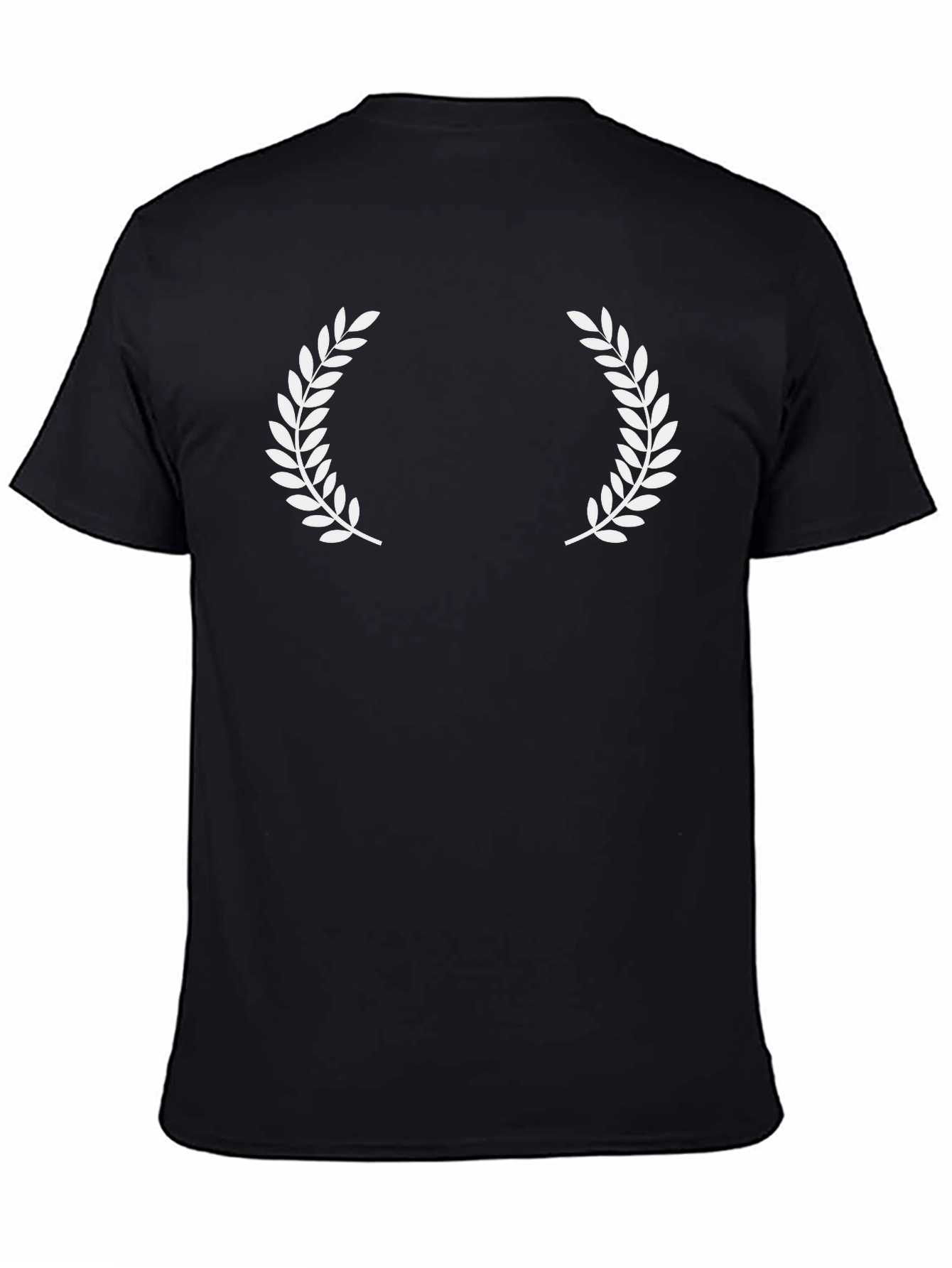 Laurel Wreath Black T-Shirt - Classic Design