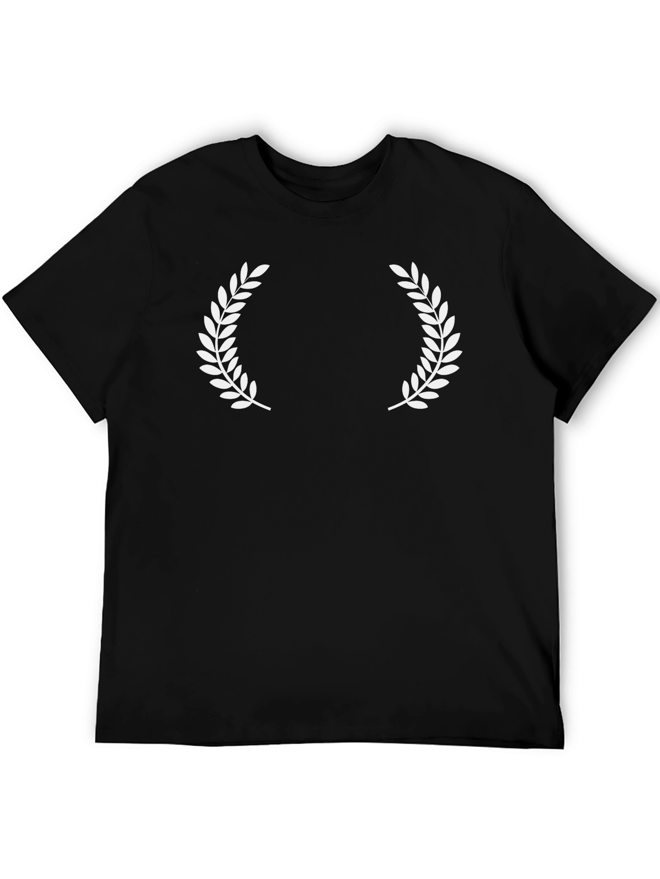 Laurel Wreath Black T-Shirt - Classic Design