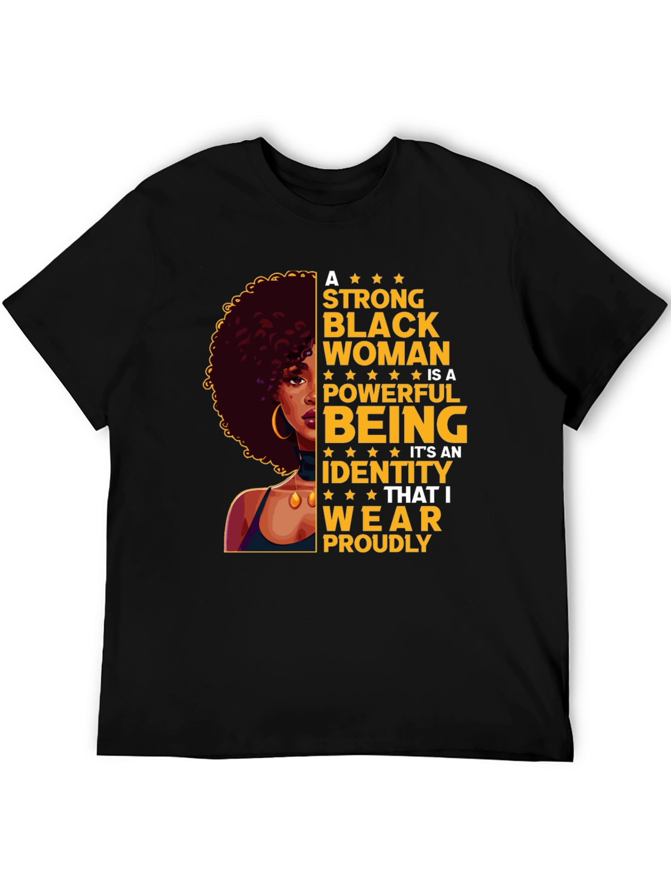 Empowered Black Woman Graphic Tee - Strong Identity
