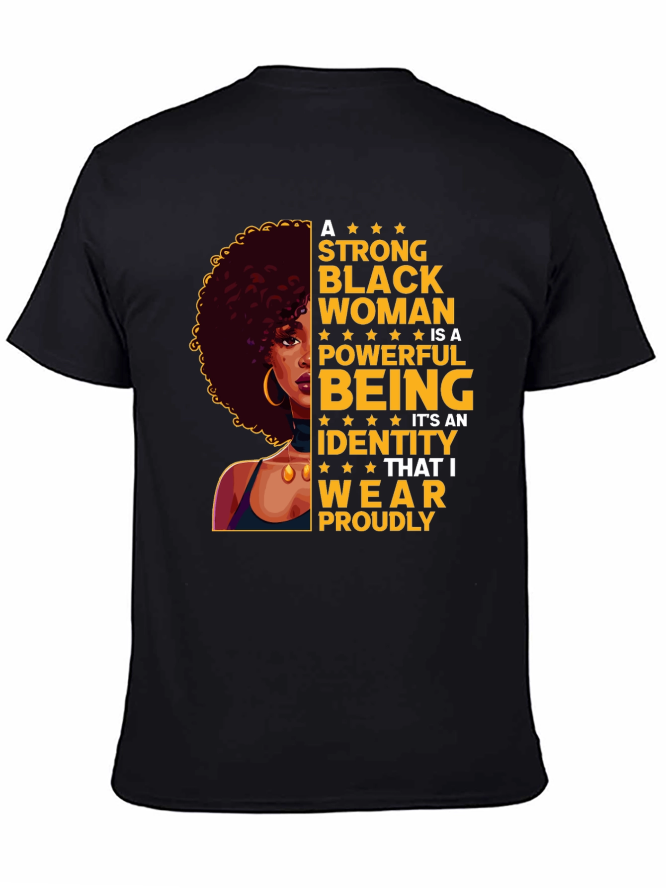 Empowered Black Woman Graphic Tee - Strong Identity