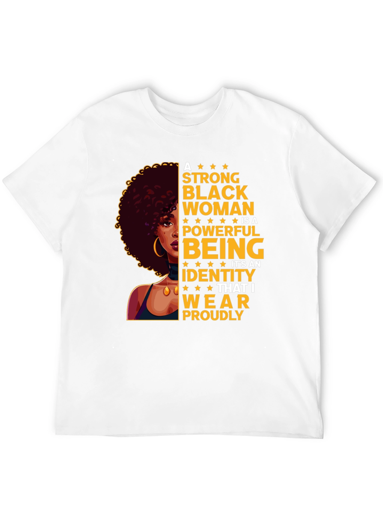 Empowered Black Woman Graphic Tee - Strong Identity