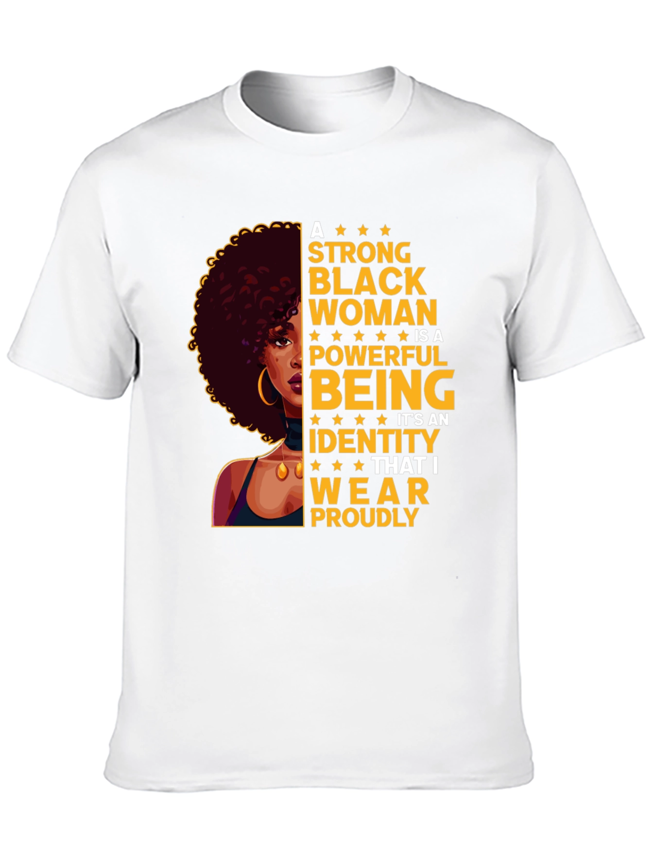 Empowered Black Woman Graphic Tee - Strong Identity