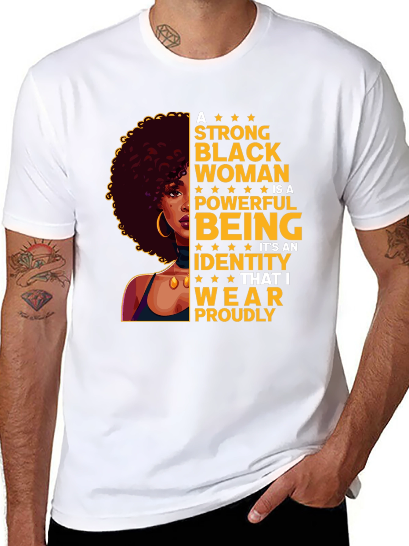 Empowered Black Woman Graphic Tee - Strong Identity