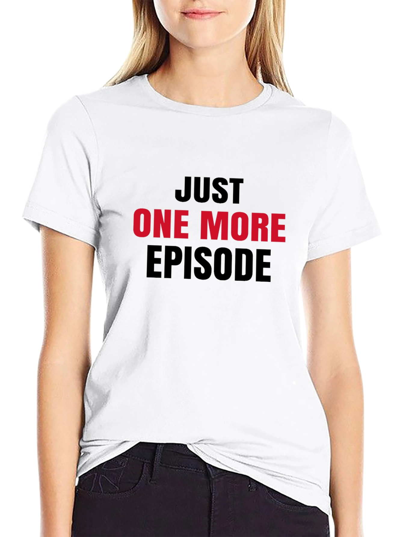 Just One More Episode Black Graphic Tee