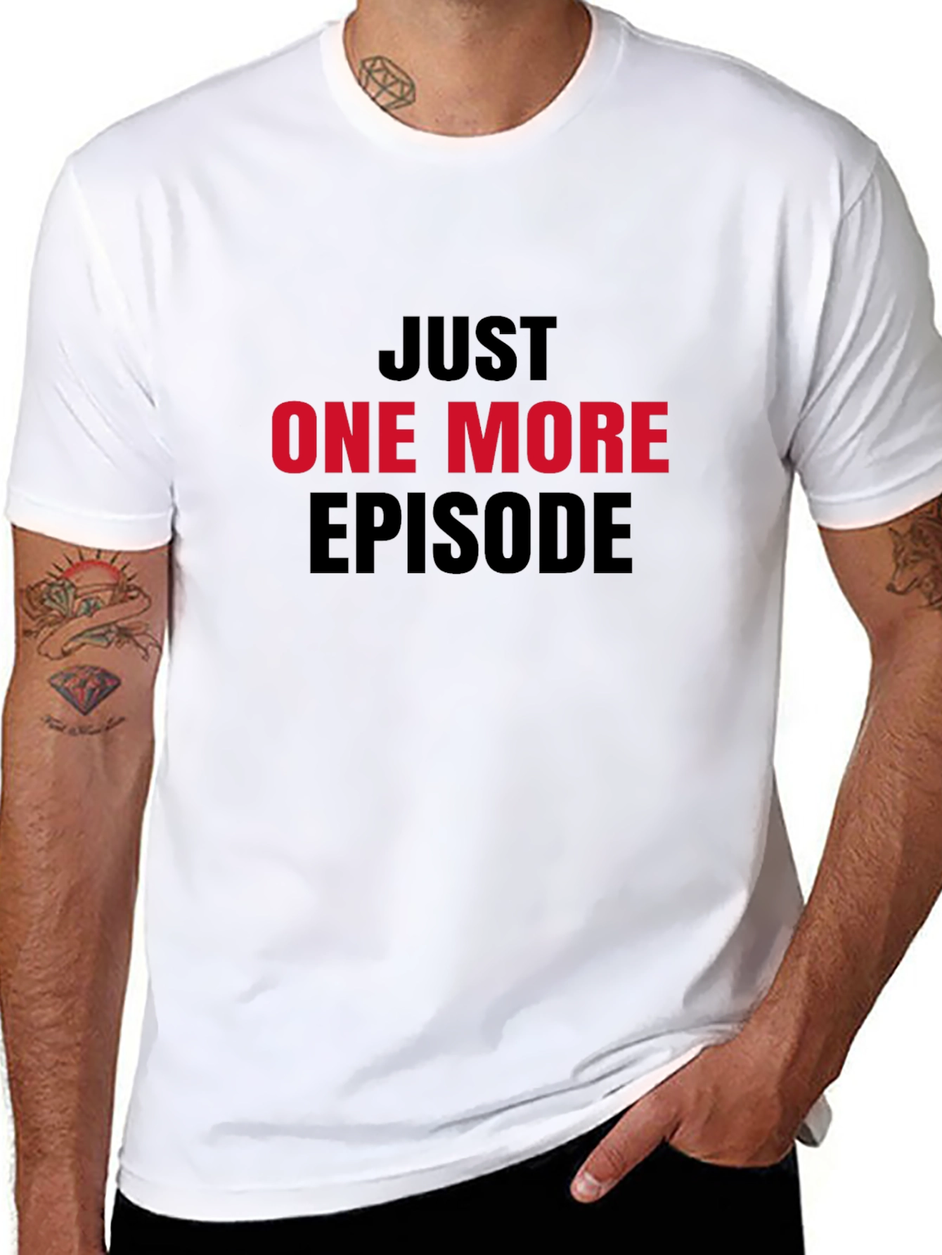 Just One More Episode Black Graphic Tee