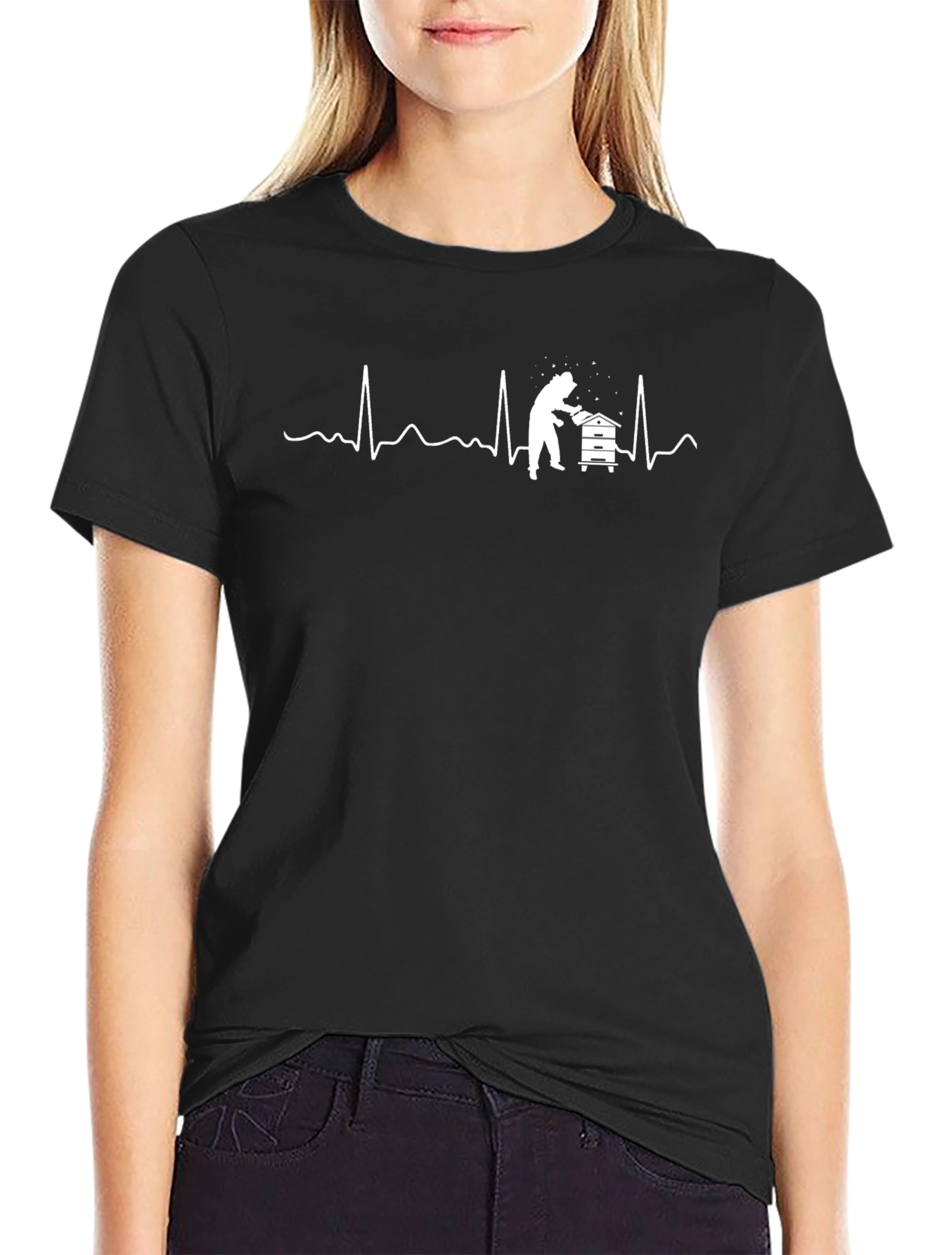 Beekeeper Heartbeat T-Shirt - Black