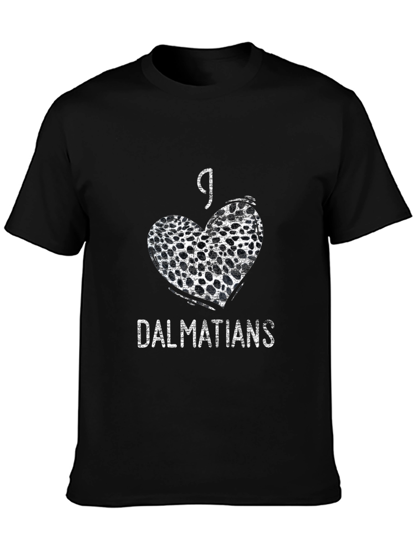 I Heart Dalmatians Graphic Tee - Black