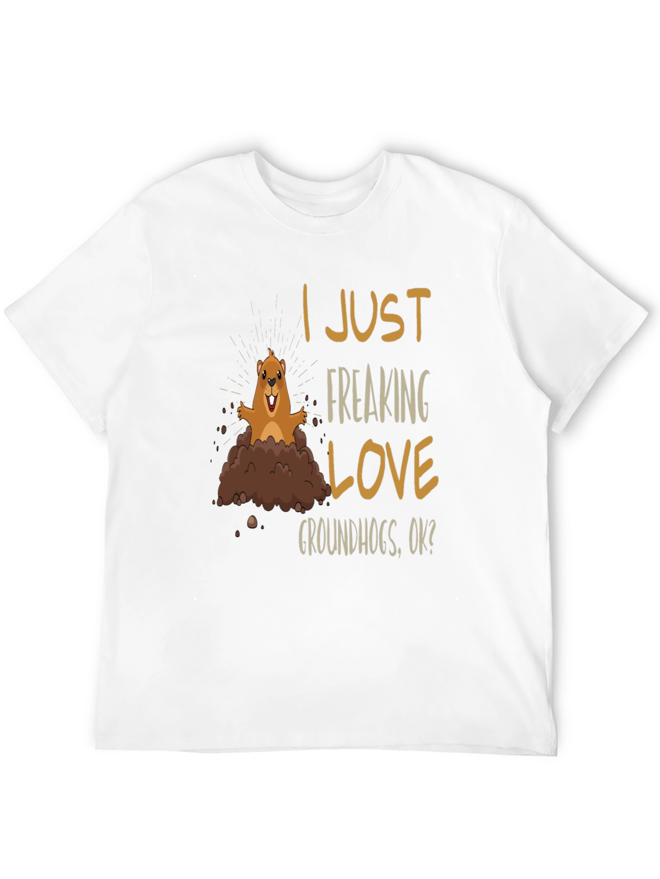 I Love Groundhogs T-Shirt - Unisex Black Tee