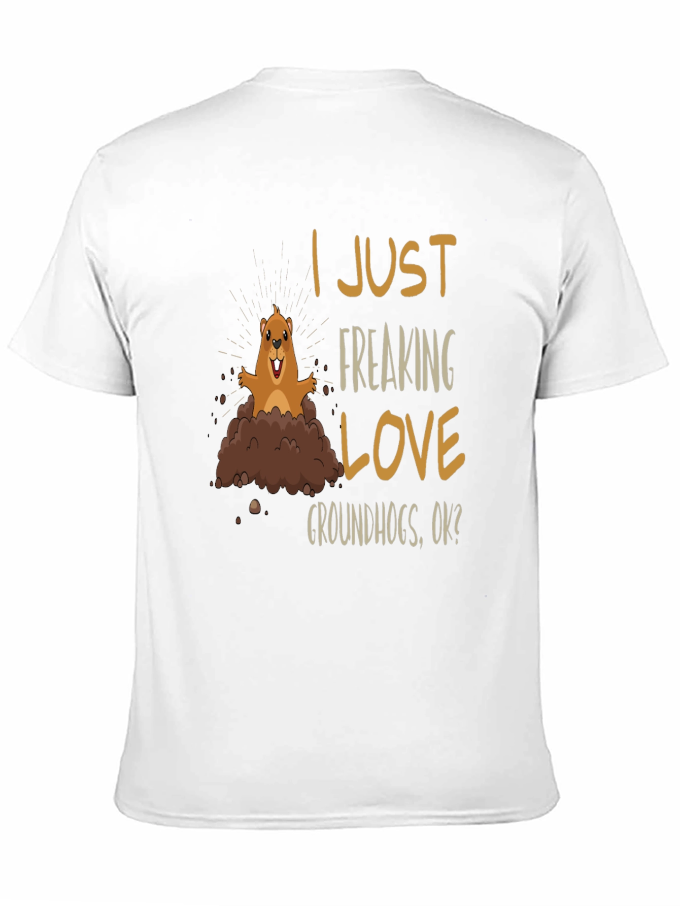 I Love Groundhogs T-Shirt - Unisex Black Tee