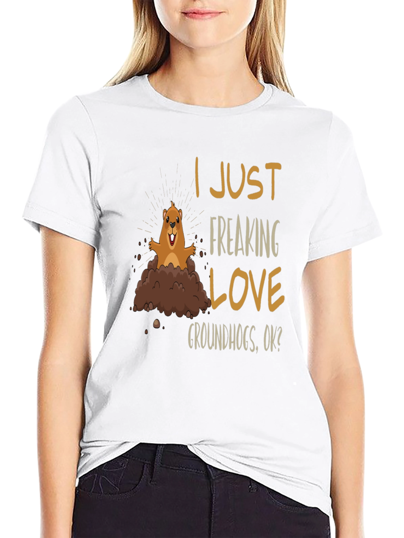I Love Groundhogs T-Shirt - Unisex Black Tee