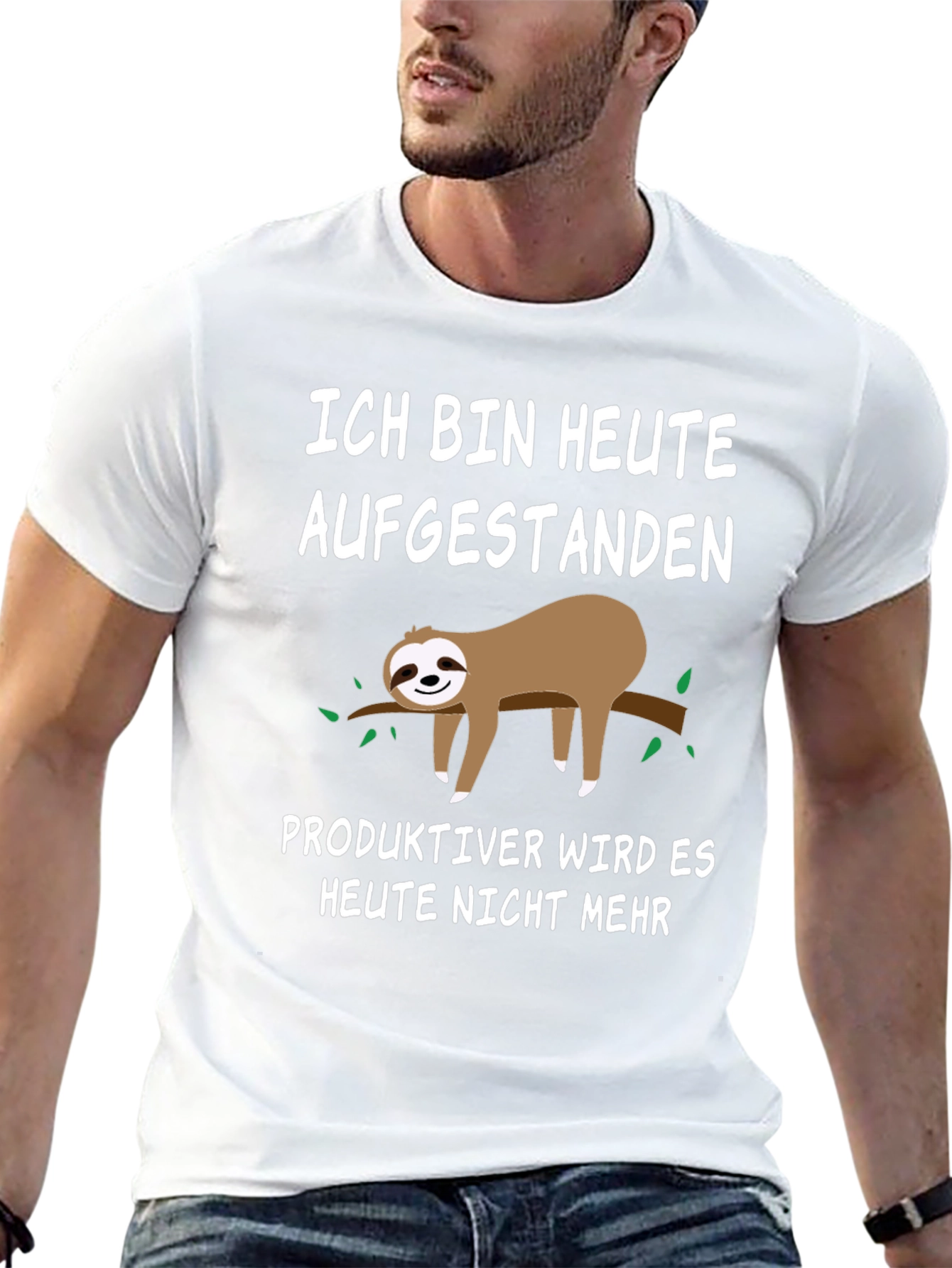 Funny Sloth T-Shirt - Ich Bin Heute Aufgestanden