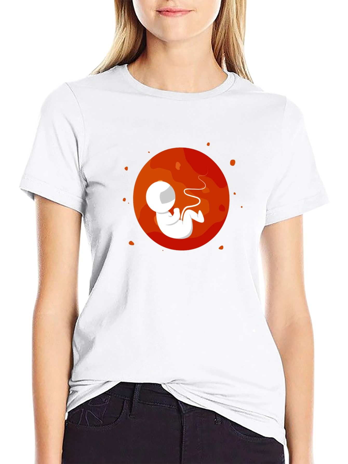 Astronaut Fetus Graphic Tee - Black