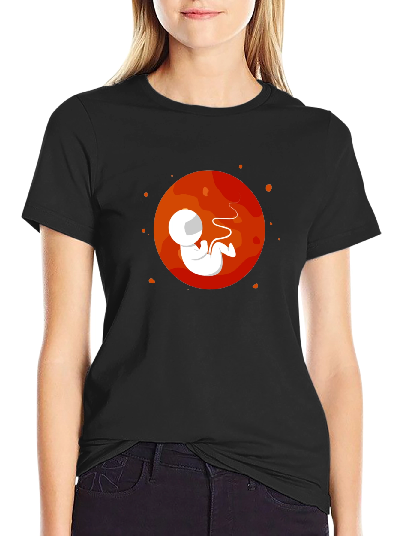 Astronaut Fetus Graphic Tee - Black