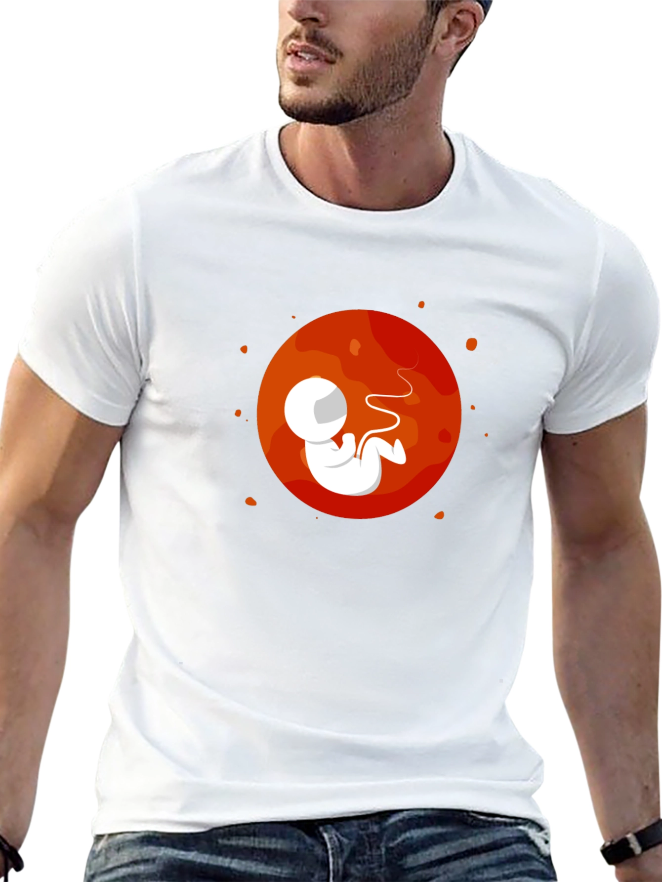 Astronaut Fetus Graphic Tee - Black
