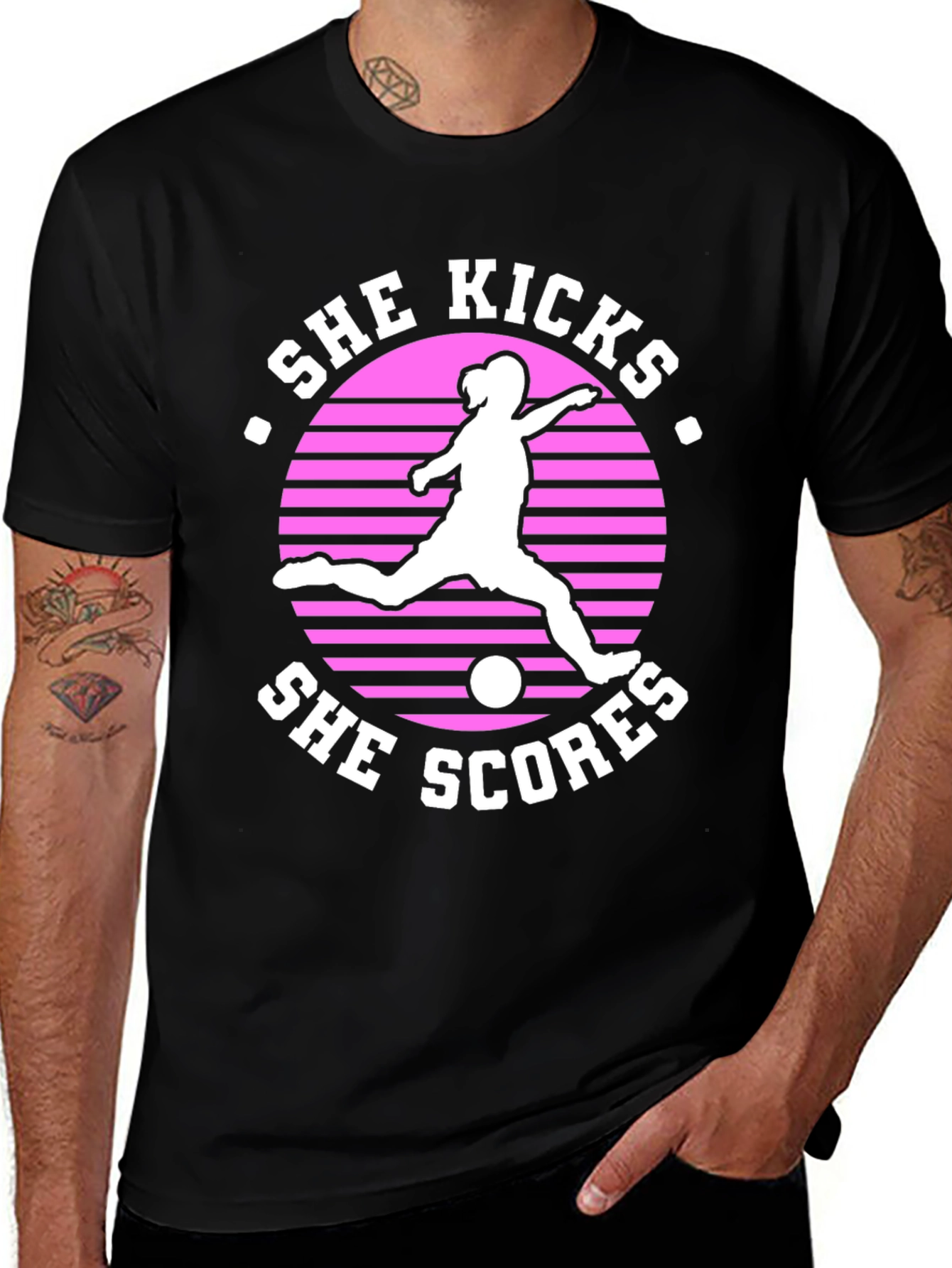 She Kicks She Scores T-Shirt