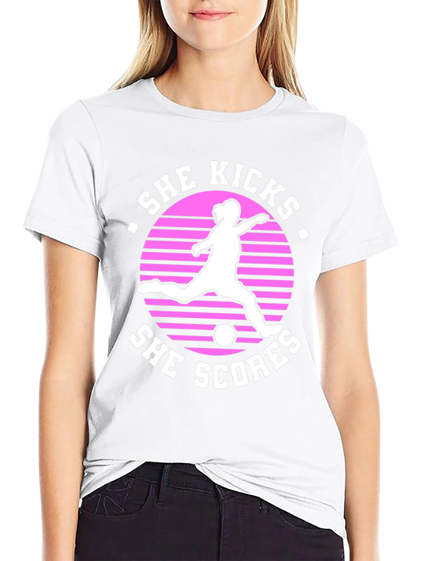 She Kicks She Scores T-Shirt