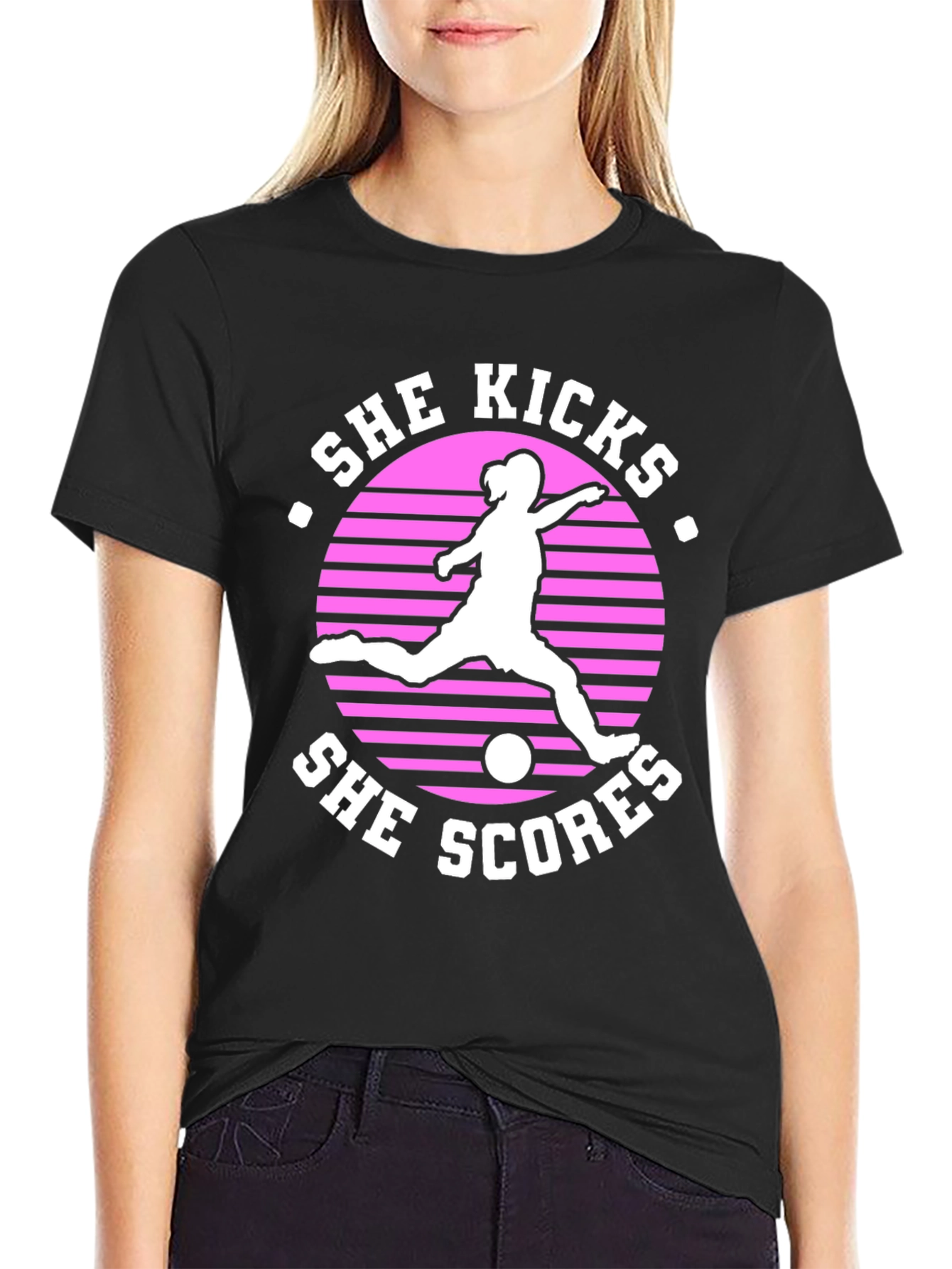 She Kicks She Scores T-Shirt
